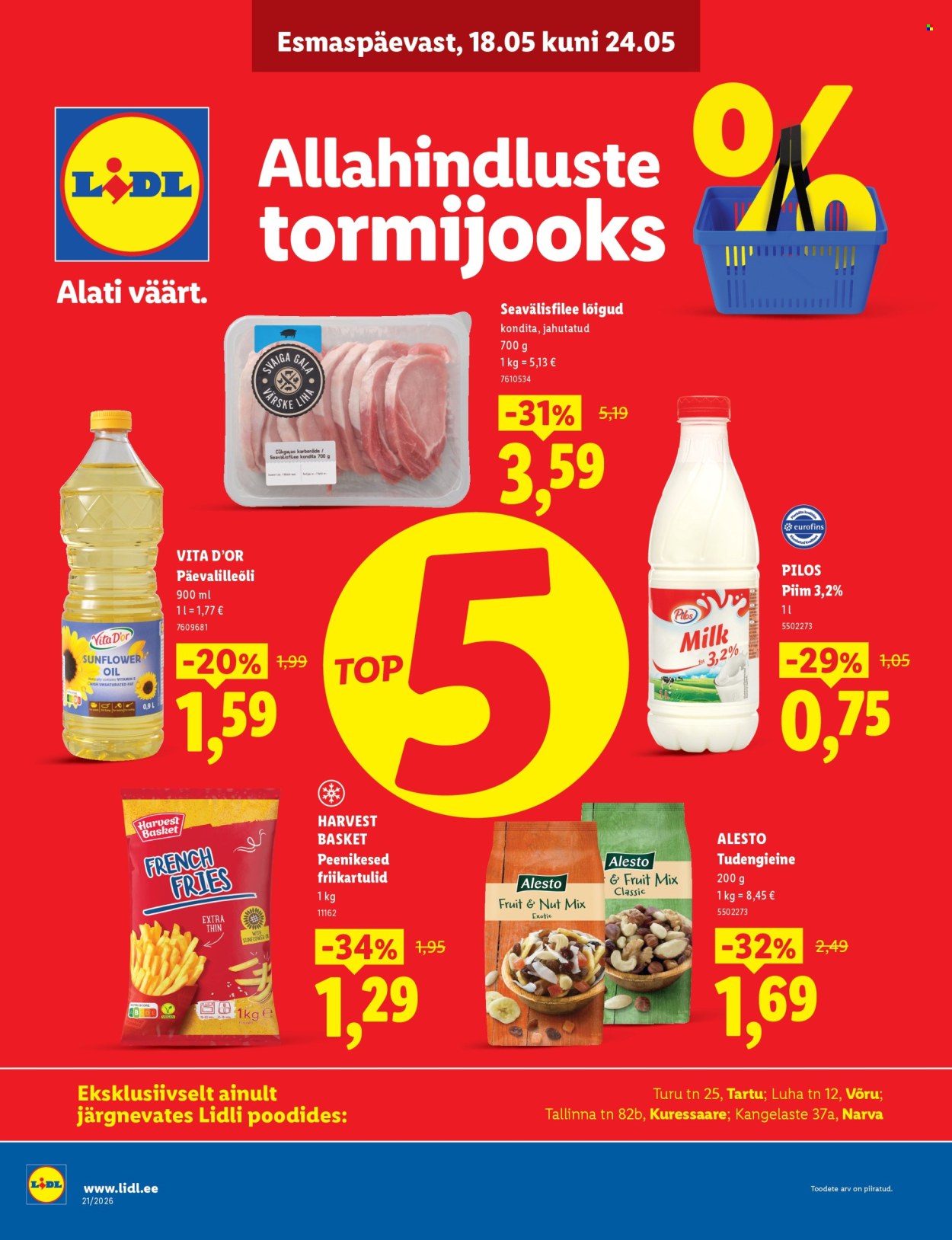 Lidl kliendileht - Allahindluste tormijooks (18.05 - 24.05.2026)