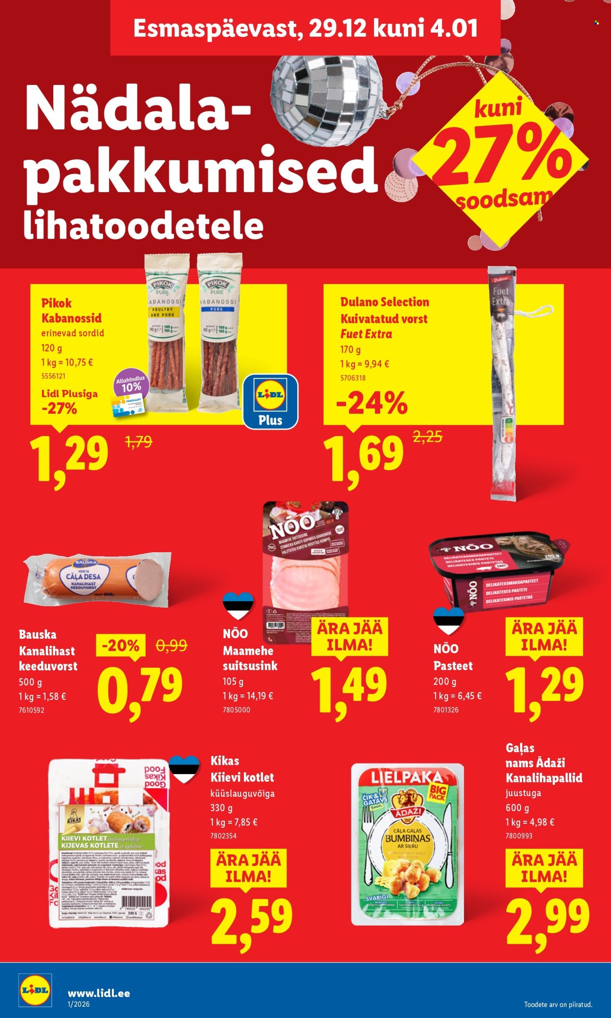 Lidl kliendileht - Kliendileht (29.12.2025 - 4.01.2026)