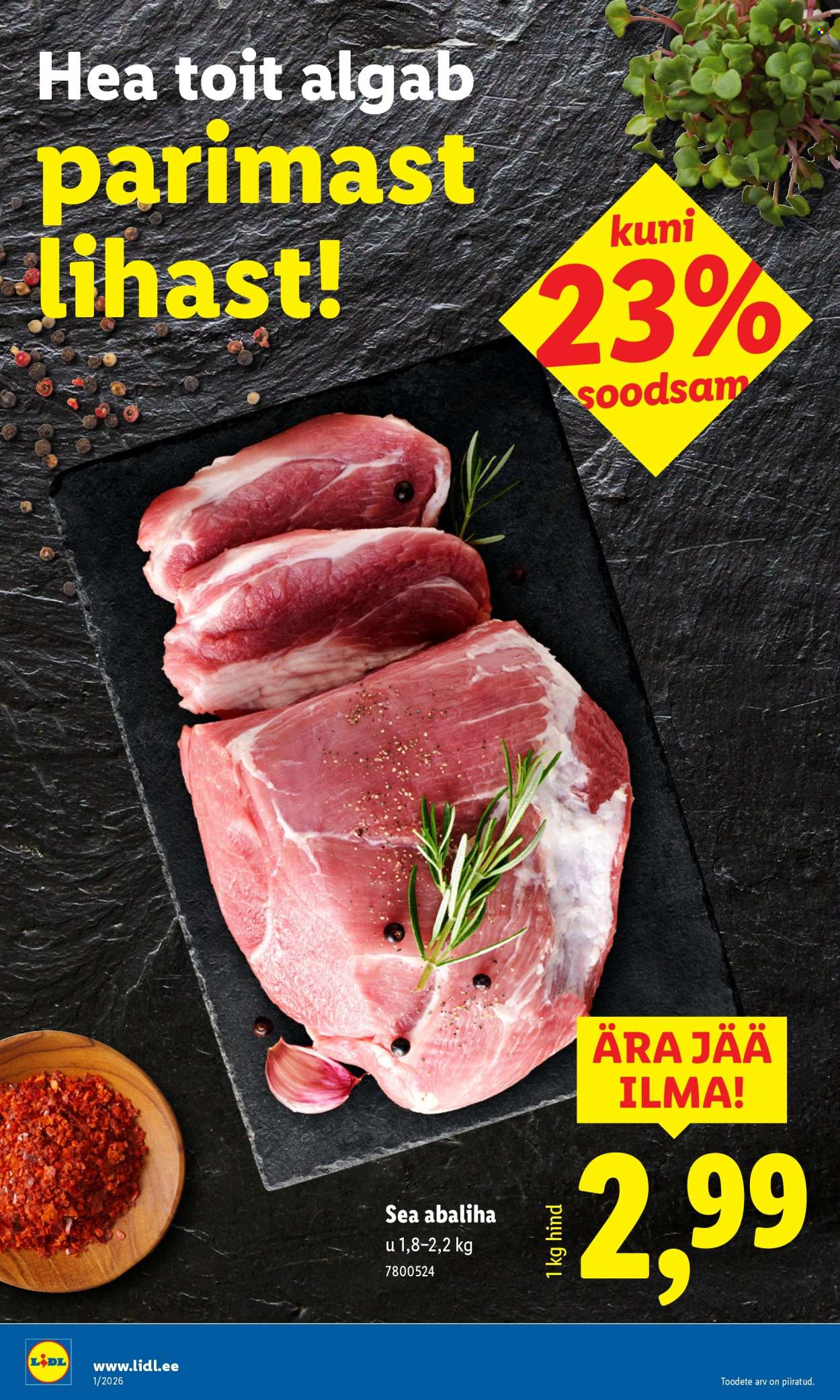 Lidl kliendileht - Kliendileht (29.12.2025 - 4.01.2026)