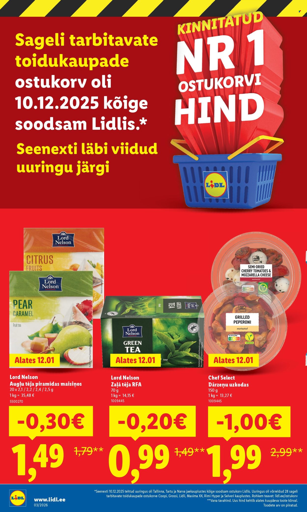 Lidl kliendileht - Suur hinnalangus Alates (12.01 - 18.01.2026)