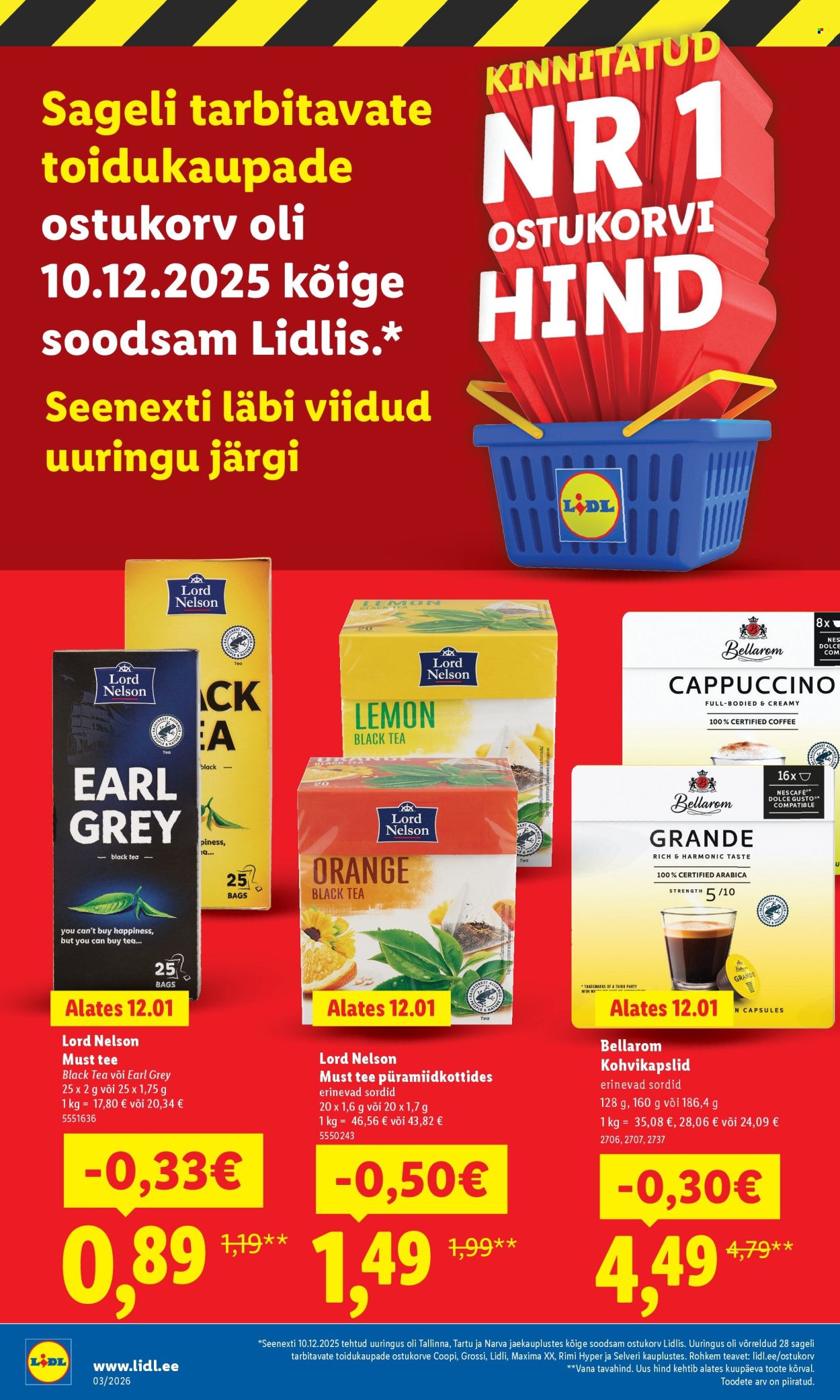 Lidl kliendileht - Suur hinnalangus Alates (12.01 - 18.01.2026)