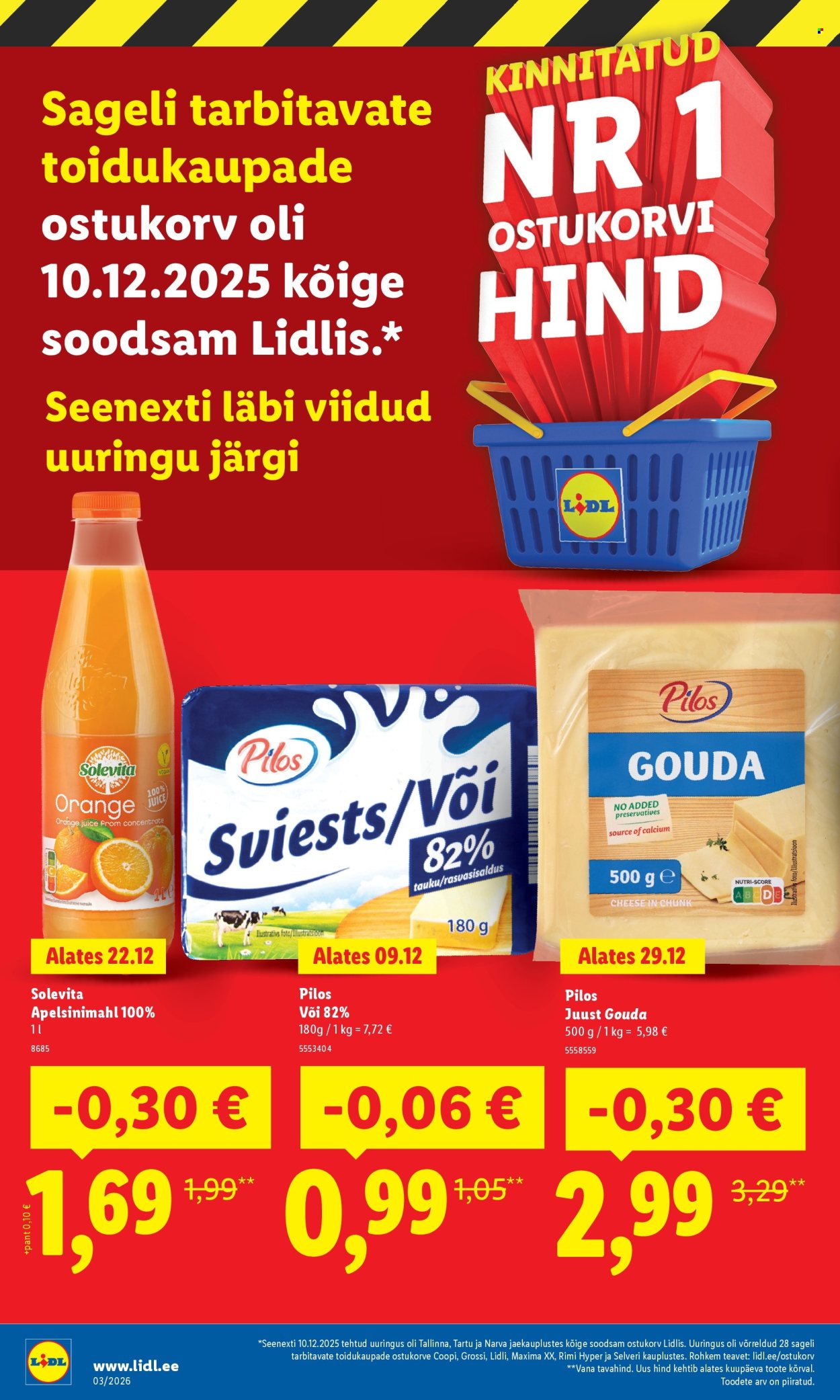 Lidl kliendileht - Suur hinnalangus Alates (12.01 - 18.01.2026)