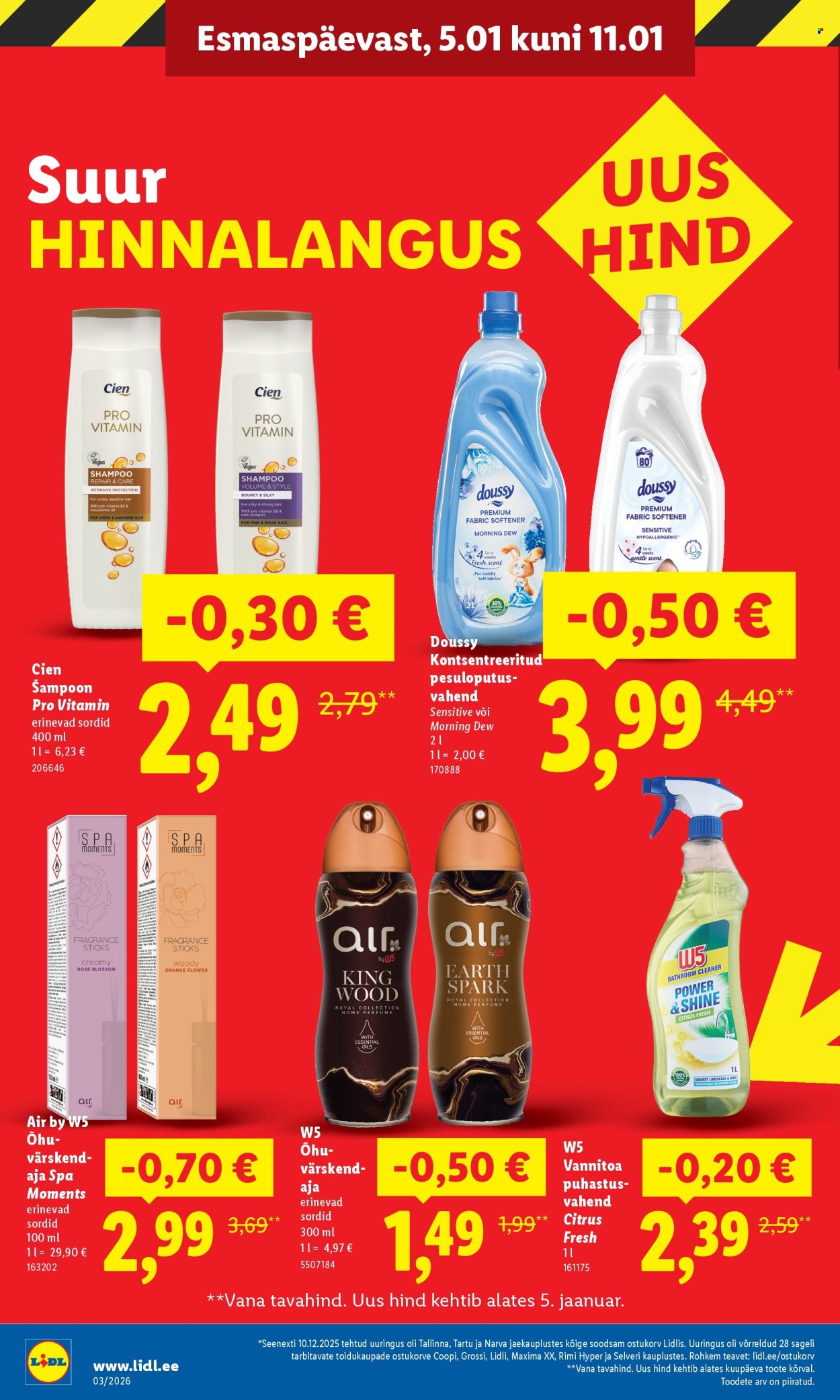 Lidl kliendileht - Suur hinnalangus Alates (12.01 - 18.01.2026)