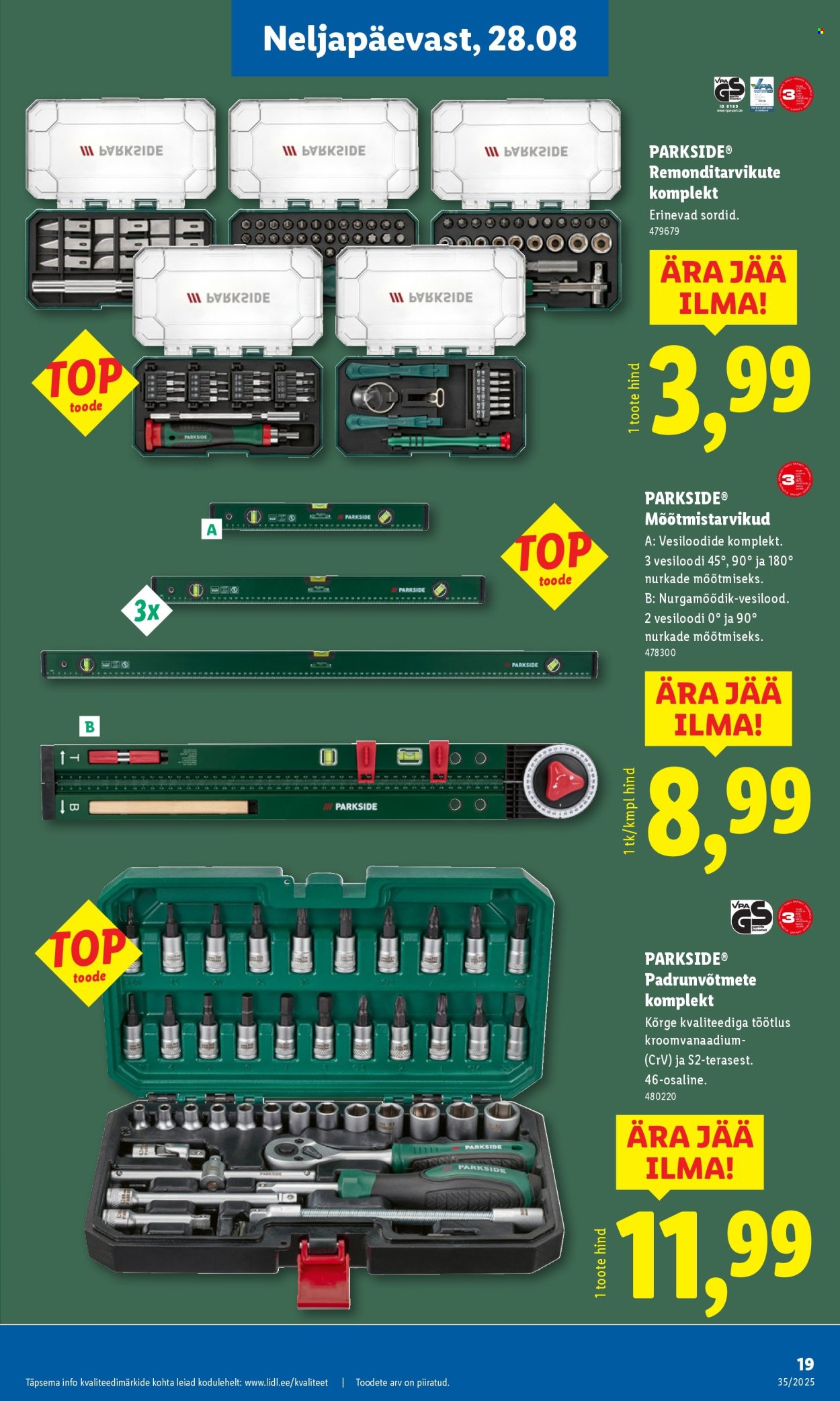 Lidl kliendileht - Tööstuskaupade pakkumised (25.08 - 31.08.2025)