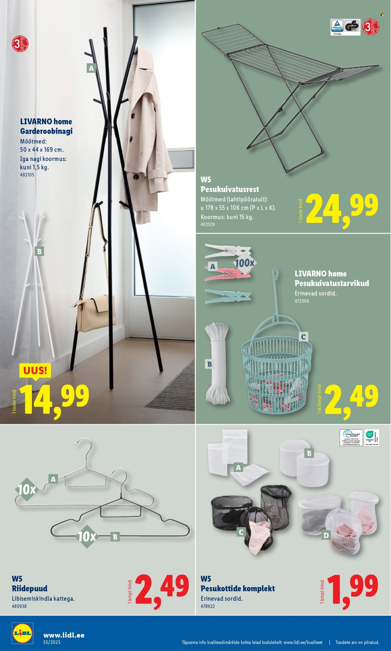 Lidl kliendileht - Tööstuskaupade pakkumised (25.08 - 31.08.2025)