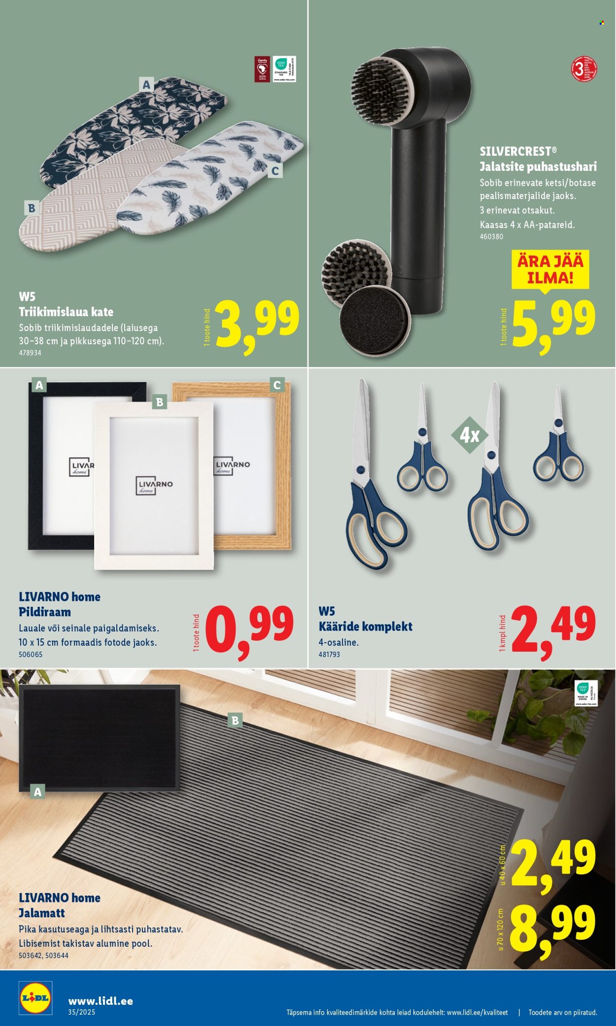 Lidl kliendileht - Tööstuskaupade pakkumised (25.08 - 31.08.2025)