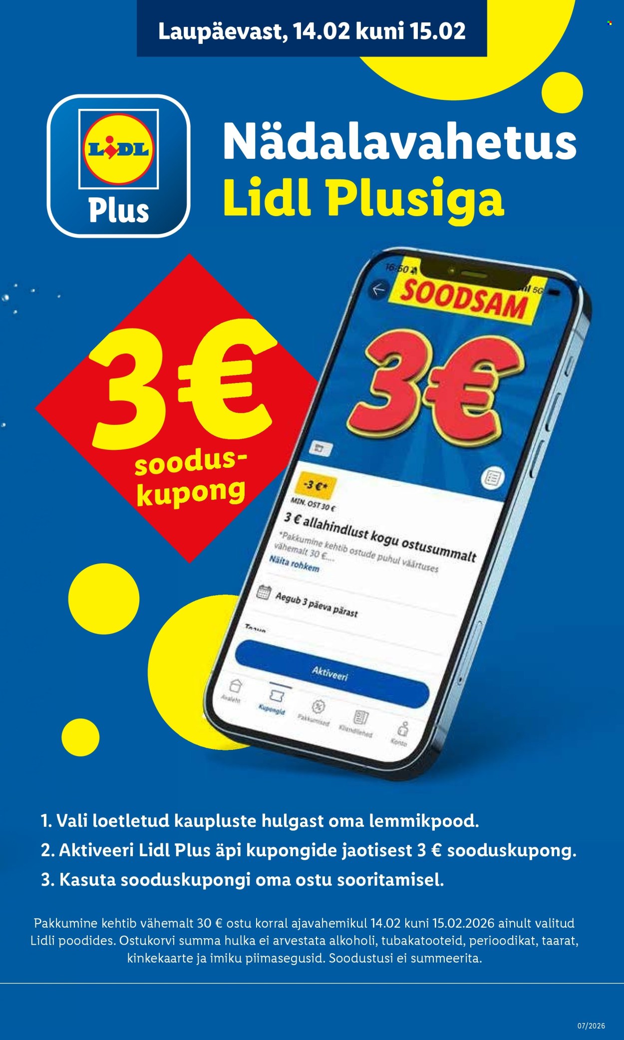 Lidl kliendileht - Allahindluste tormijooks (9.02 - 15.02.2026)
