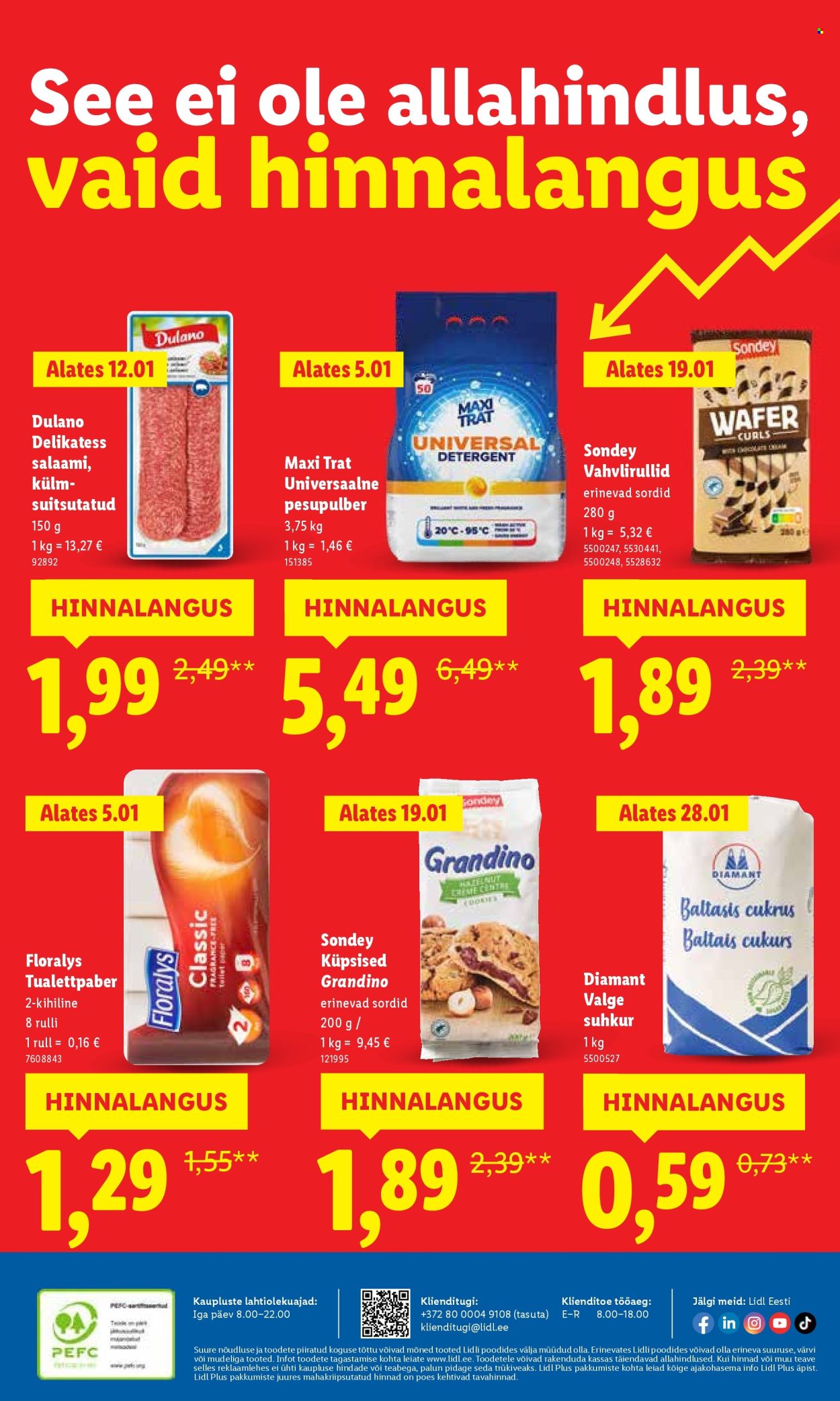 Lidl kliendileht - Allahindluste tormijooks (9.02 - 15.02.2026)