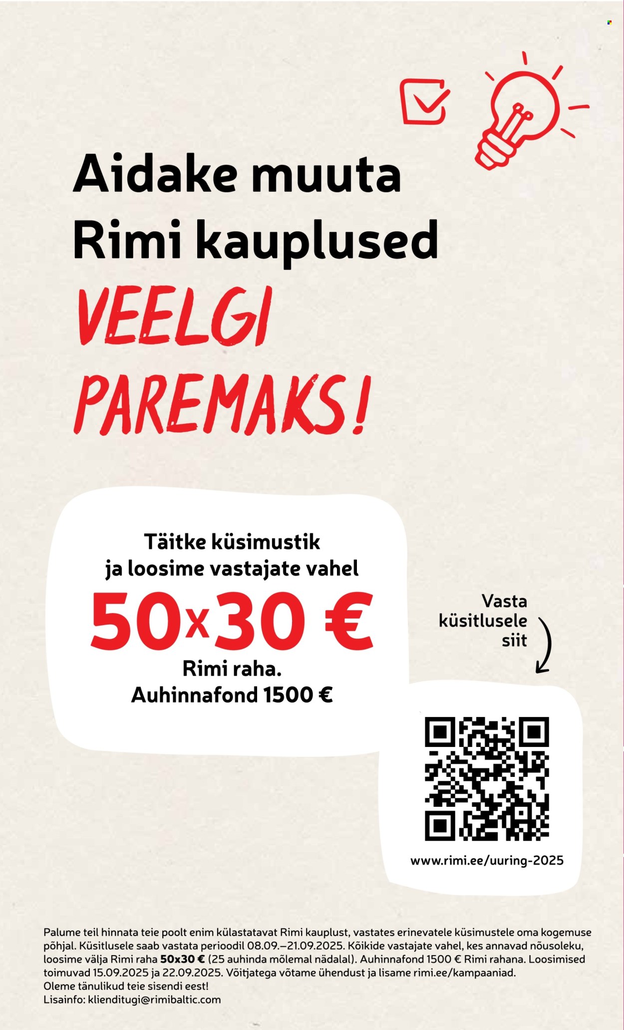 Rimi kliendileht - HEA HIND (16.09 - 22.09.2025)