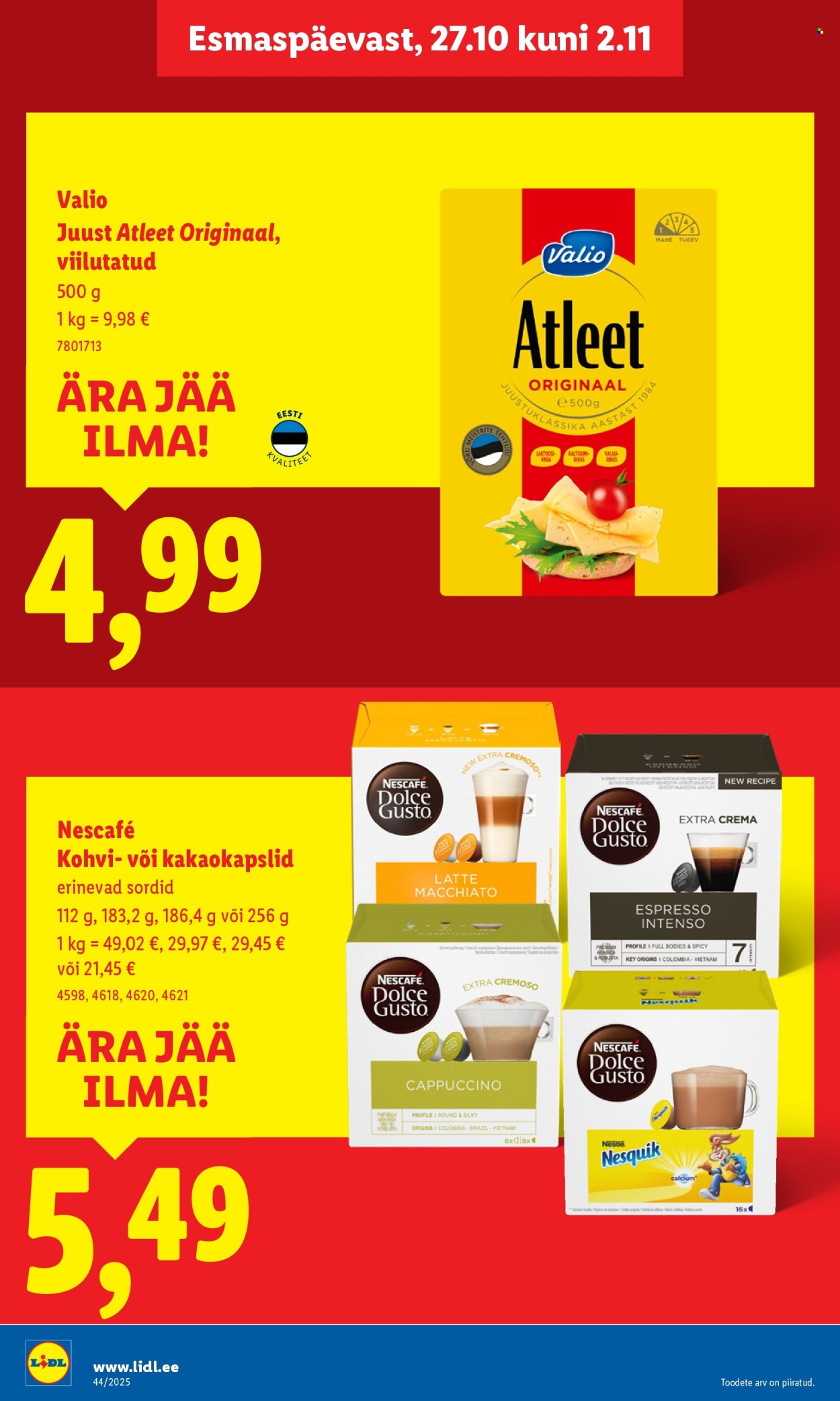 Lidl kliendileht - Kliendileht (27.10 - 2.11.2025)