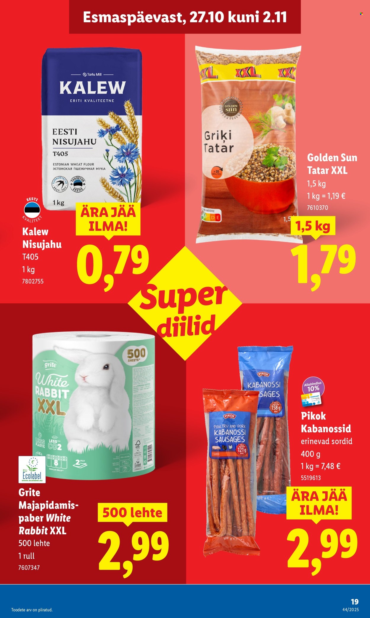 Lidl kliendileht - Kliendileht (27.10 - 2.11.2025)