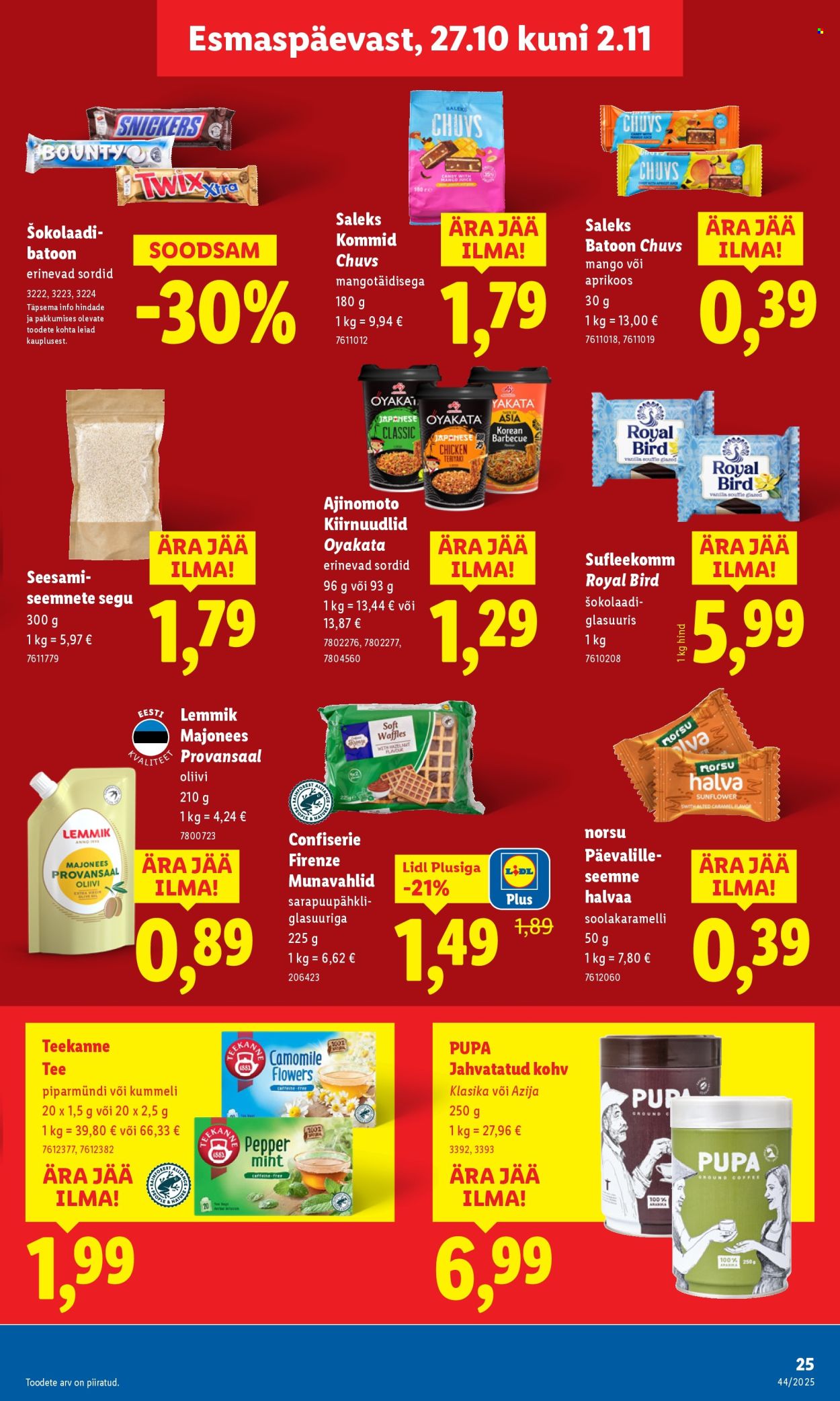 Lidl kliendileht - Kliendileht (27.10 - 2.11.2025)