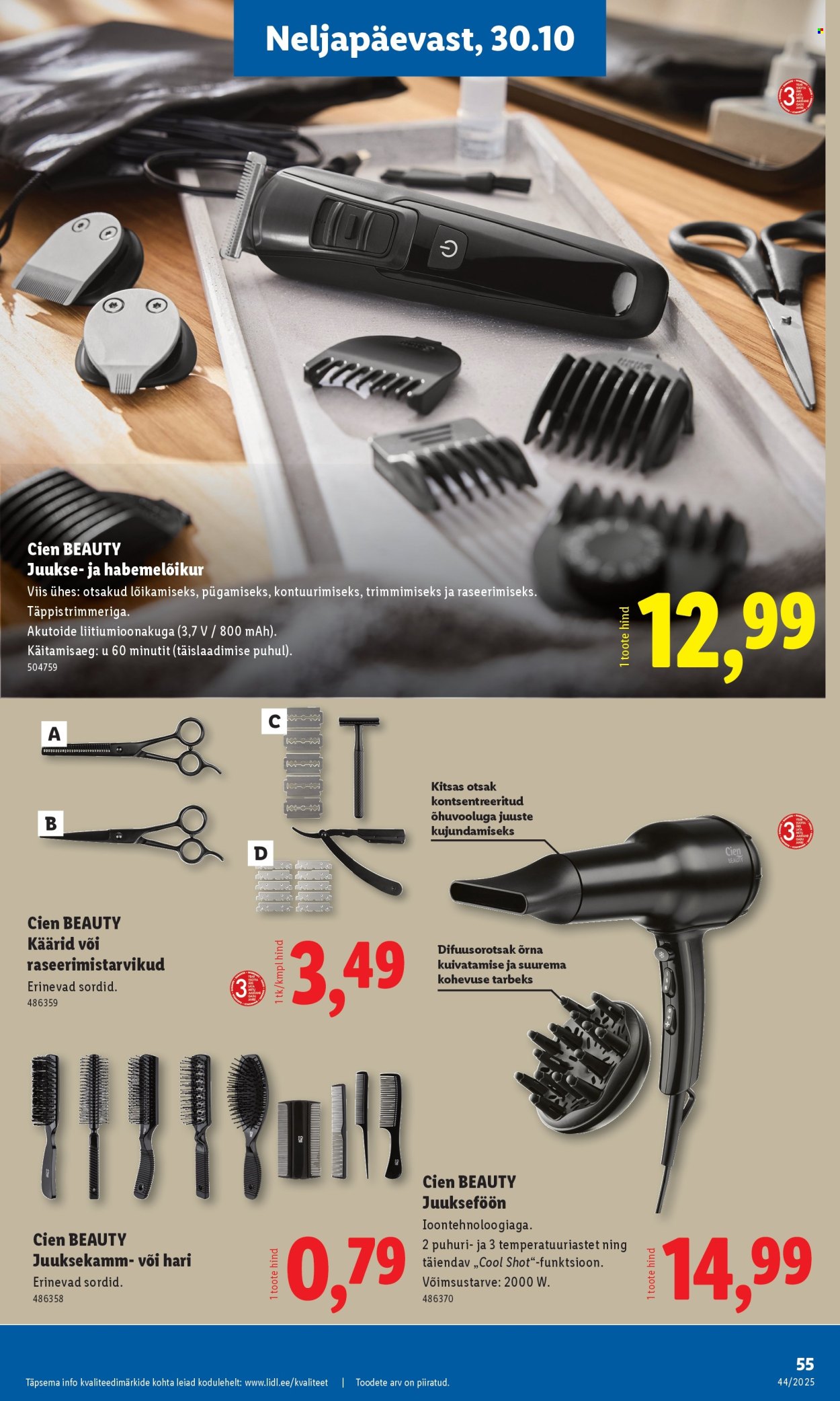 Lidl kliendileht - Kliendileht (27.10 - 2.11.2025)