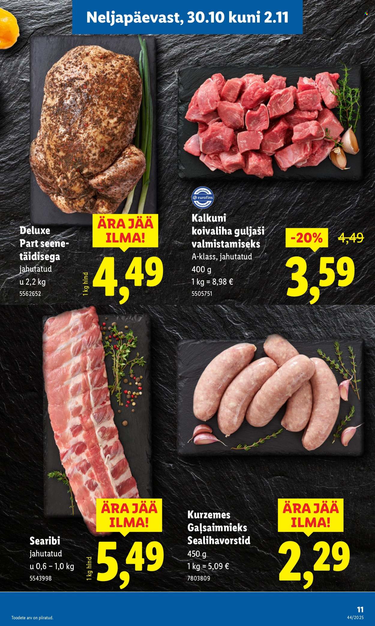 Lidl kliendileht - Nädalalõpu pakkumised (30.10 - 2.11.2025)