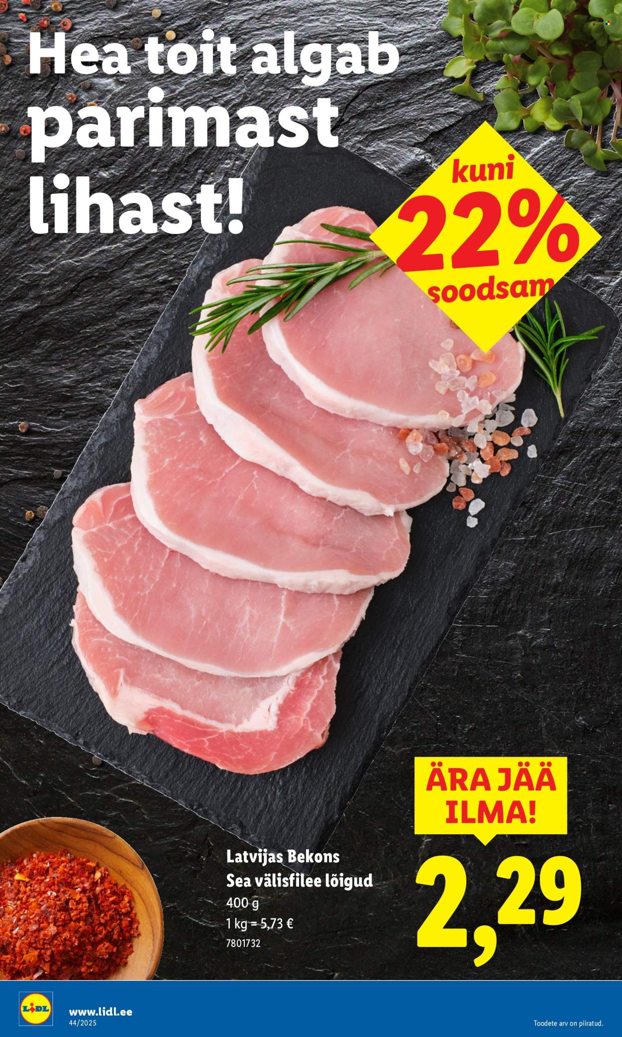 Lidl kliendileht - Nädalalõpu pakkumised (30.10 - 2.11.2025)