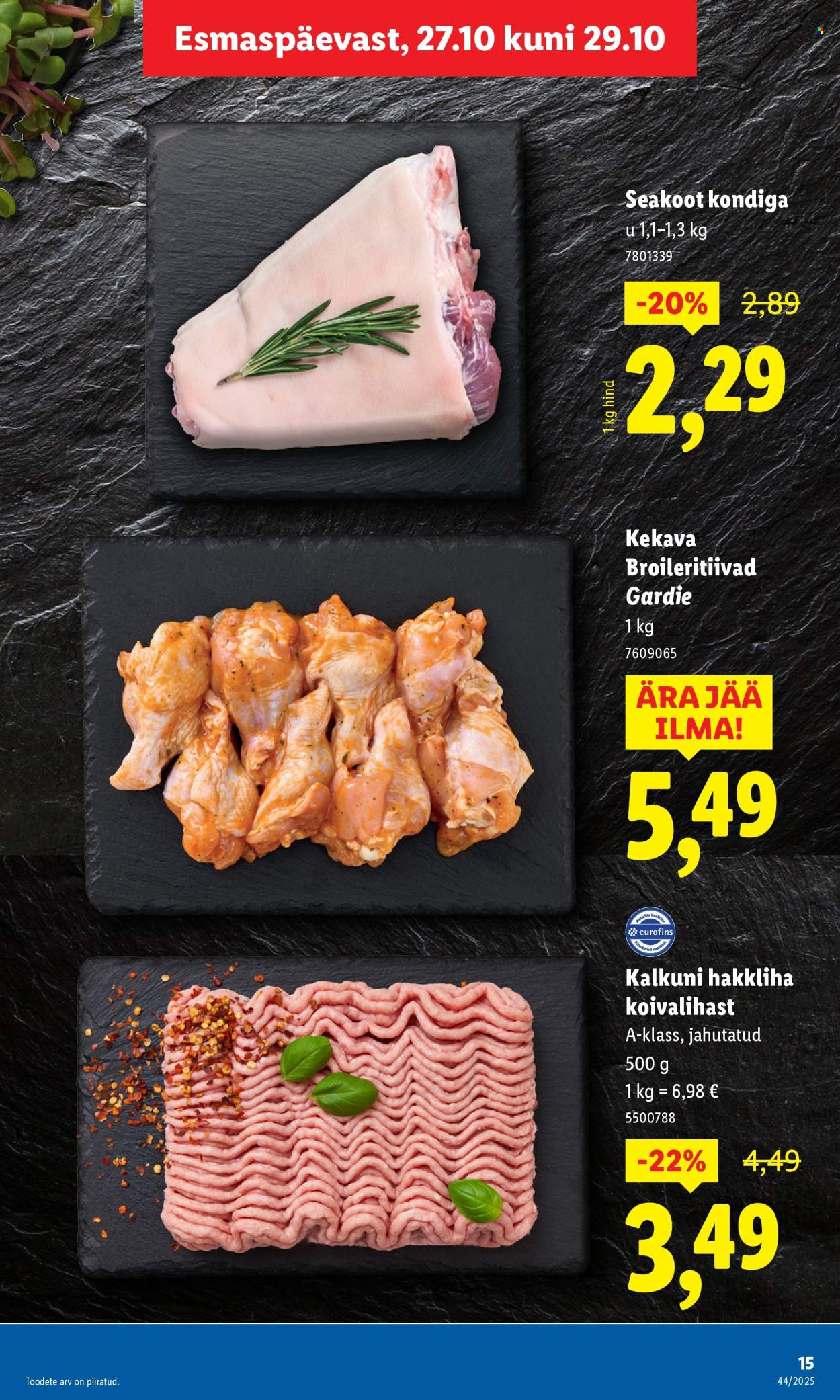 Lidl kliendileht - Nädalalõpu pakkumised (30.10 - 2.11.2025)