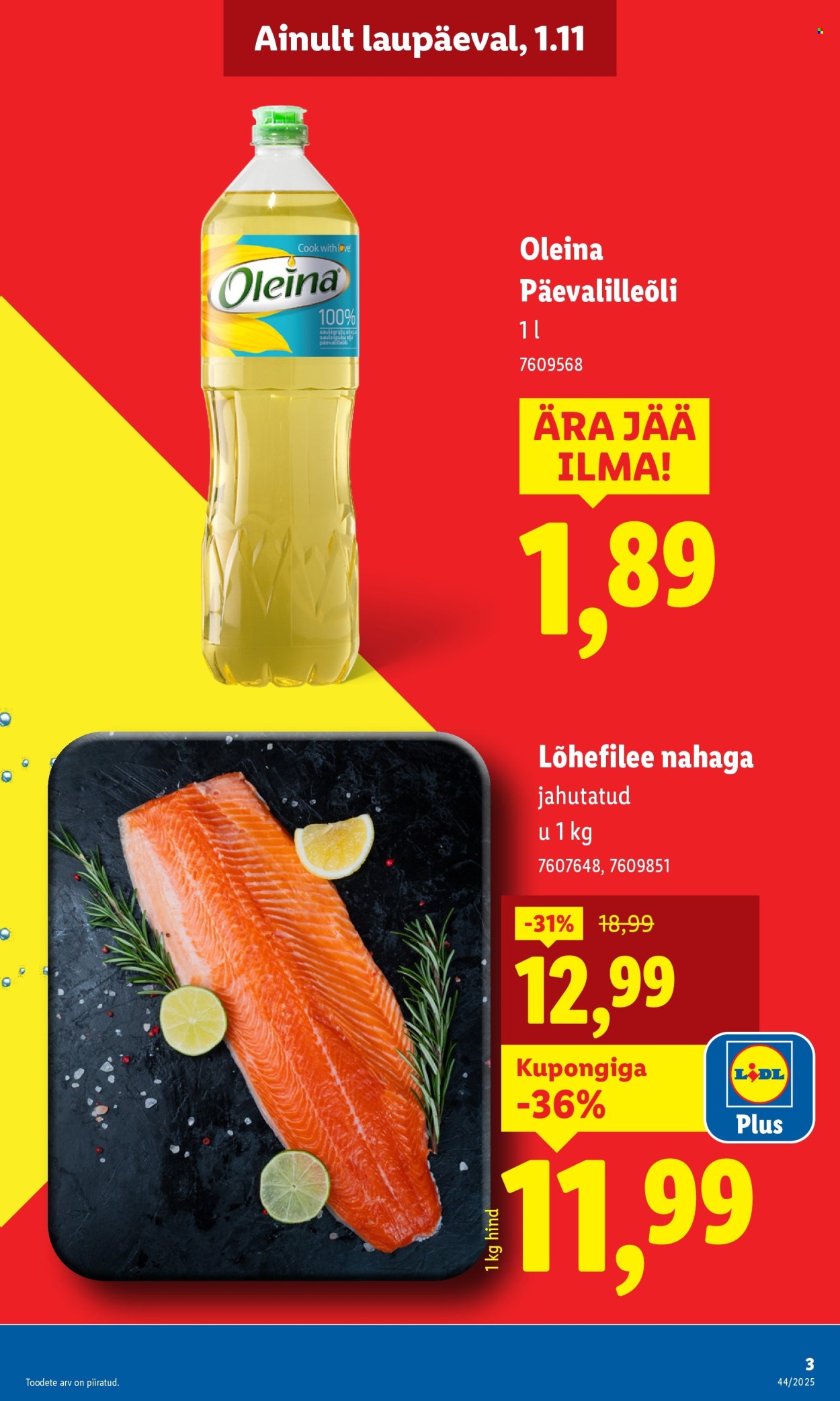 Lidl kliendileht - Nädalalõpu pakkumised (30.10 - 2.11.2025)
