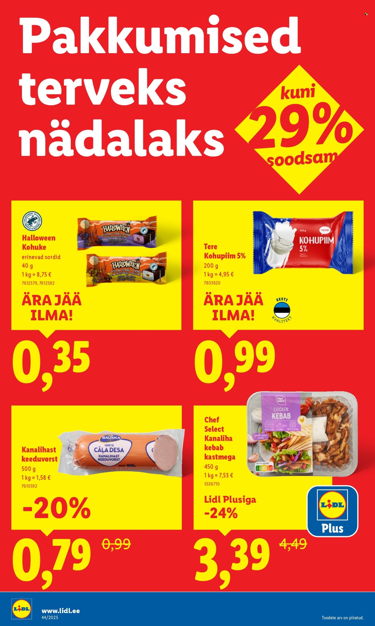 Lidl kliendileht - Nädalalõpu pakkumised (30.10 - 2.11.2025)