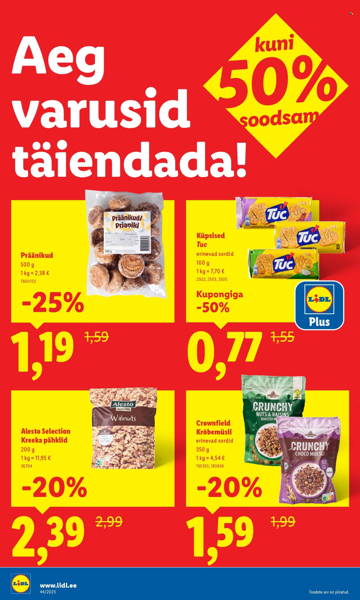 Lidl kliendileht - Nädalalõpu pakkumised (30.10 - 2.11.2025)