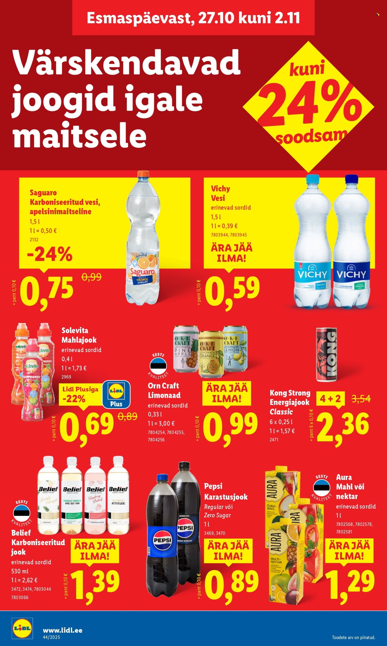 Lidl kliendileht - Nädalalõpu pakkumised (30.10 - 2.11.2025)