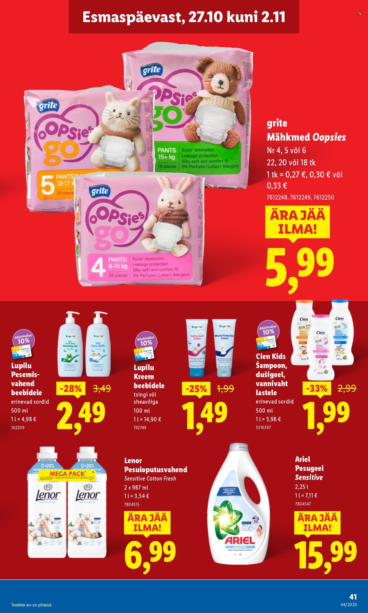 Lidl kliendileht - Nädalalõpu pakkumised (30.10 - 2.11.2025)