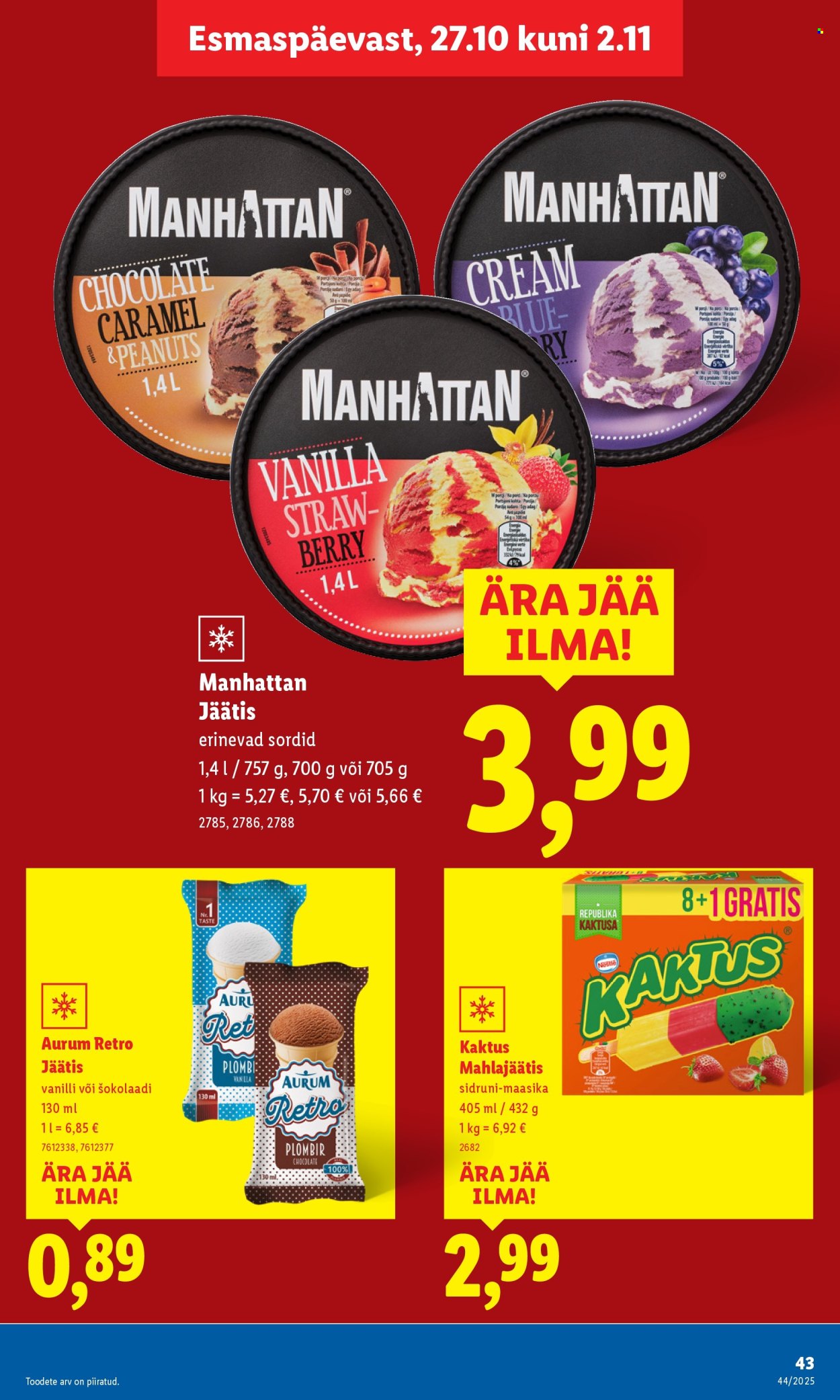 Lidl kliendileht - Nädalalõpu pakkumised (30.10 - 2.11.2025)