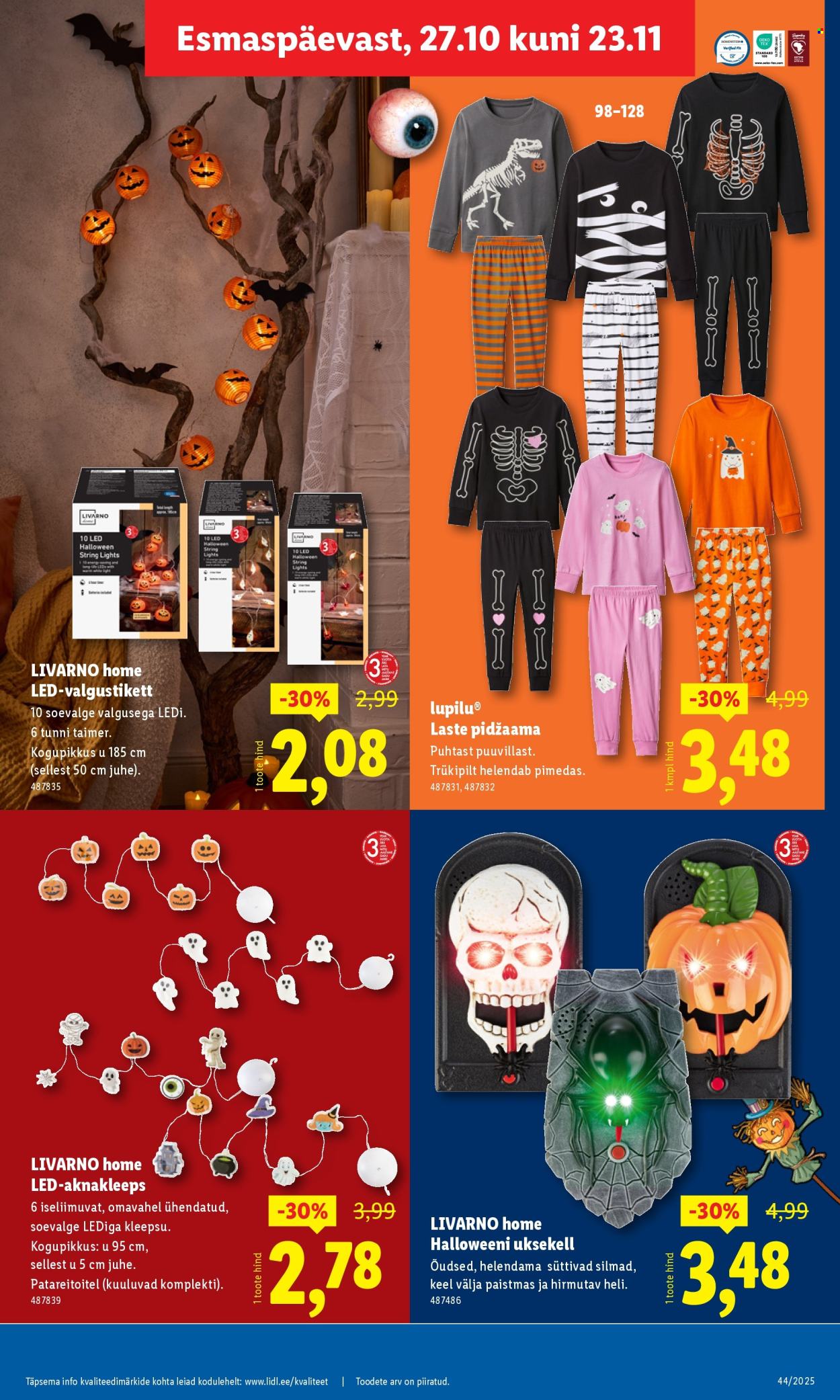Lidl kliendileht - Nädalalõpu pakkumised (30.10 - 2.11.2025)