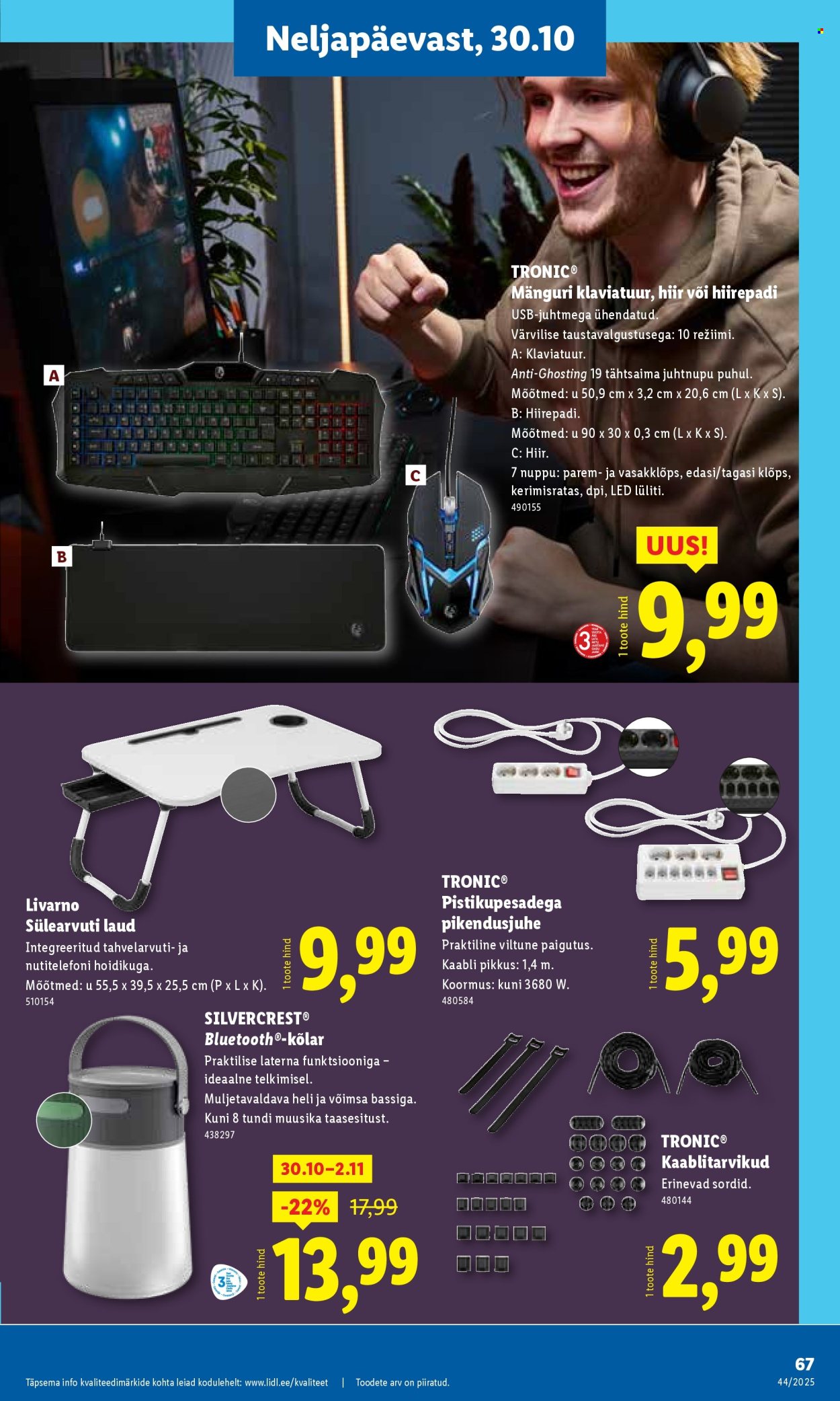 Lidl kliendileht - Nädalalõpu pakkumised (30.10 - 2.11.2025)