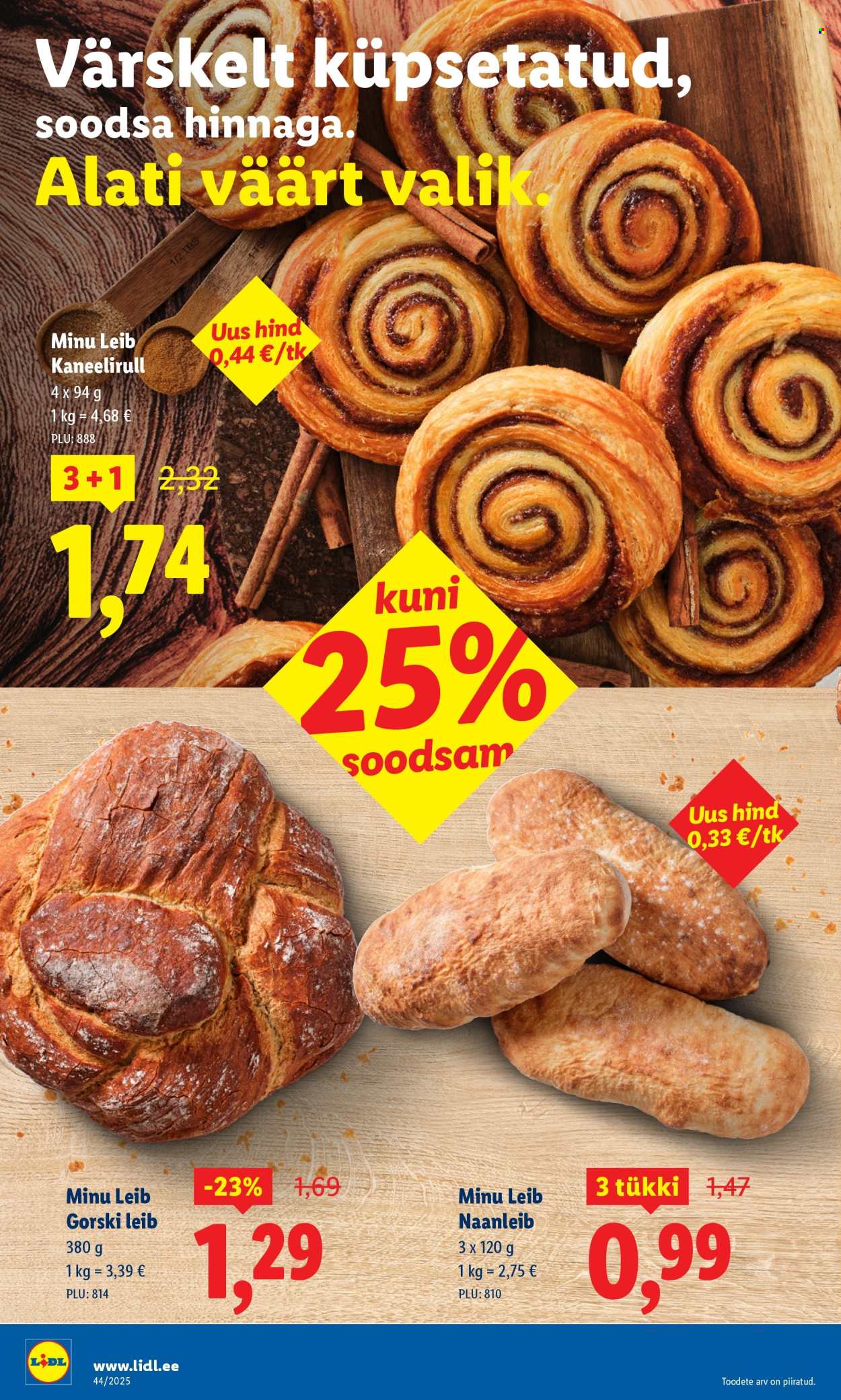 Lidl kliendileht - Nädalalõpu pakkumised (30.10 - 2.11.2025)