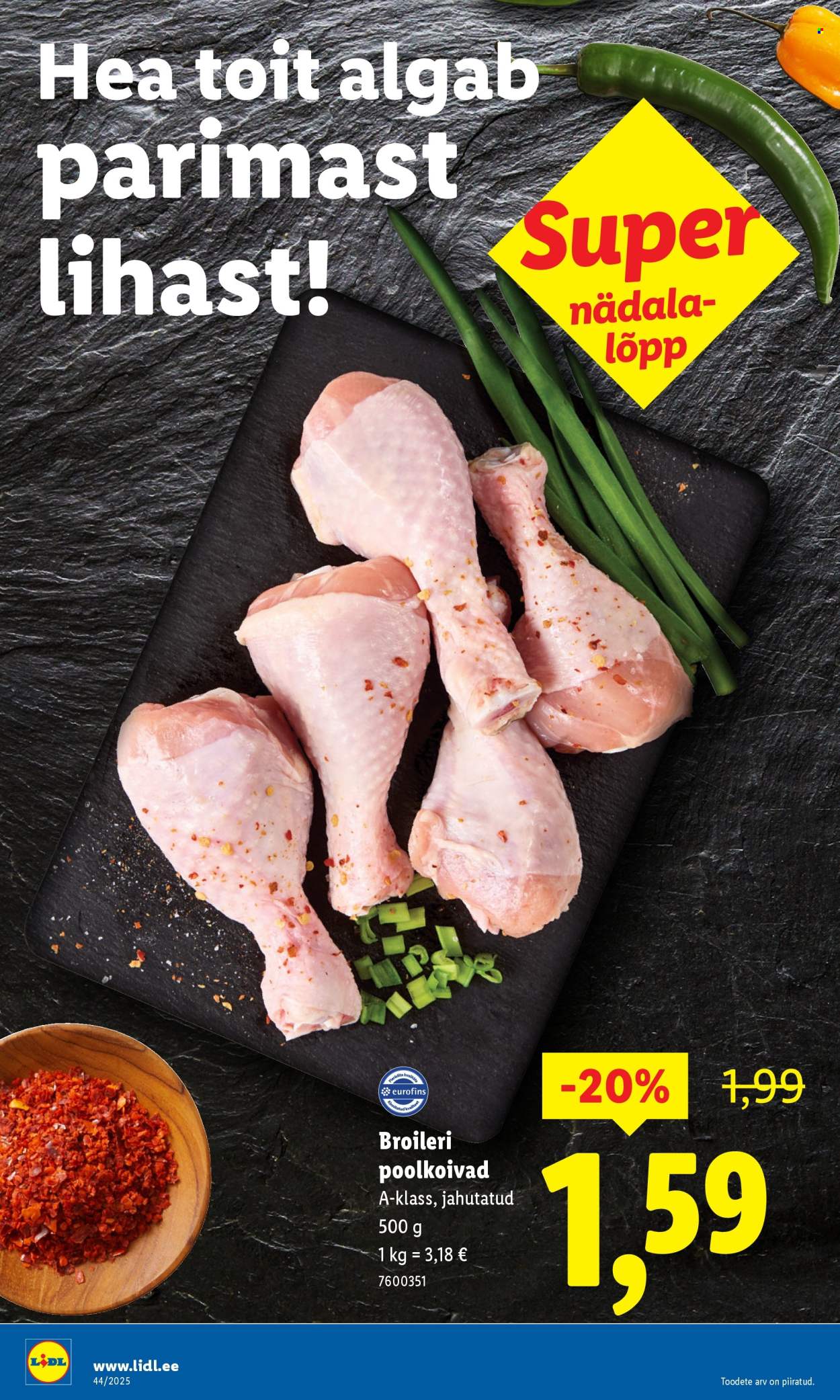 Lidl kliendileht - Nädalalõpu pakkumised (30.10 - 2.11.2025)
