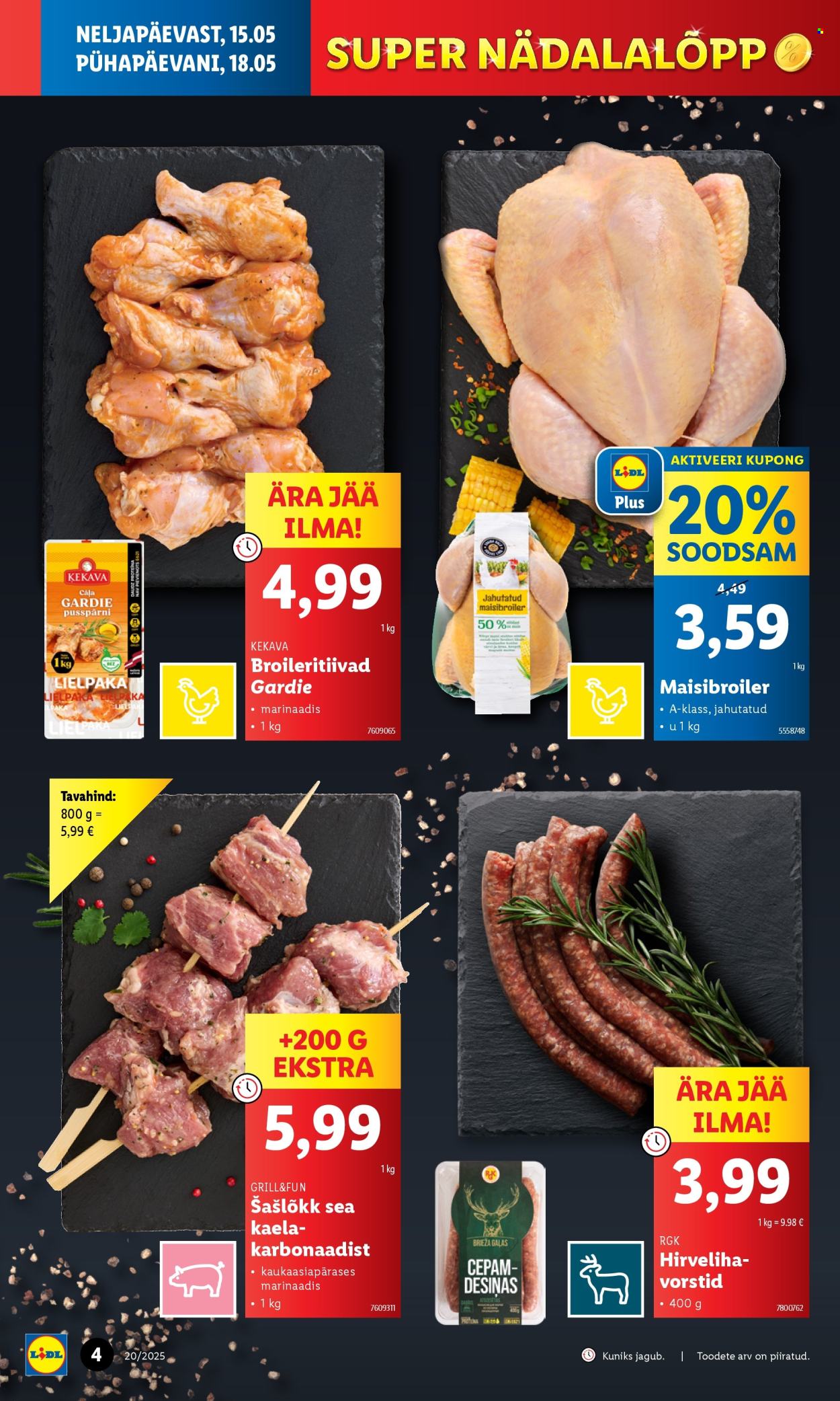 Lidl kliendileht - Nädalalõpu pakkumised (15.05 - 18.05.2025)