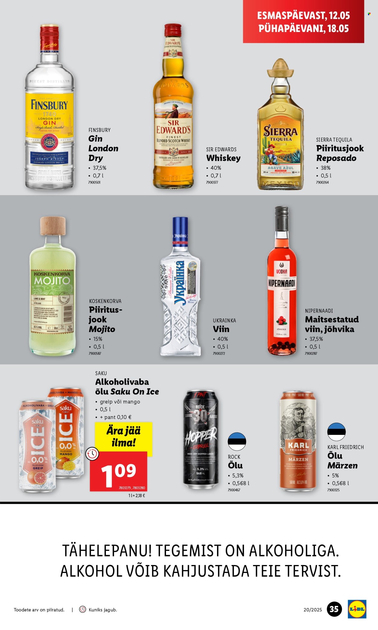 Lidl kliendileht - Nädalalõpu pakkumised (15.05 - 18.05.2025)