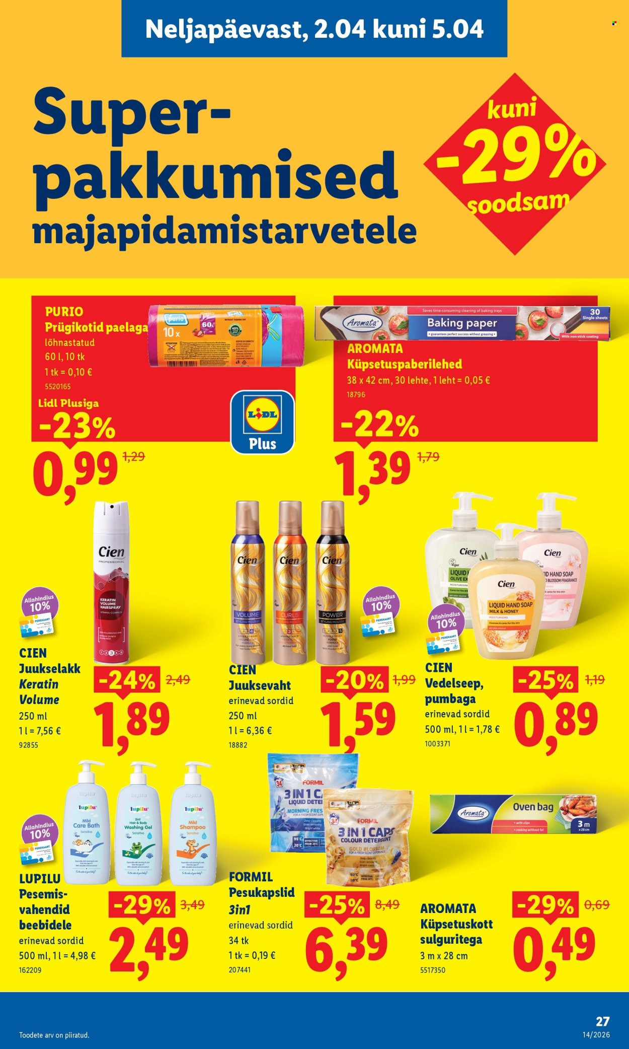 Lidl kliendileht - Kliendileht (30.03 - 5.04.2026)