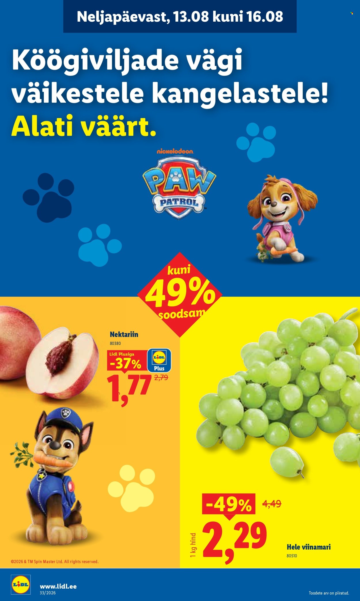 Lidl kliendileht (10.08 - 16.08.2026)