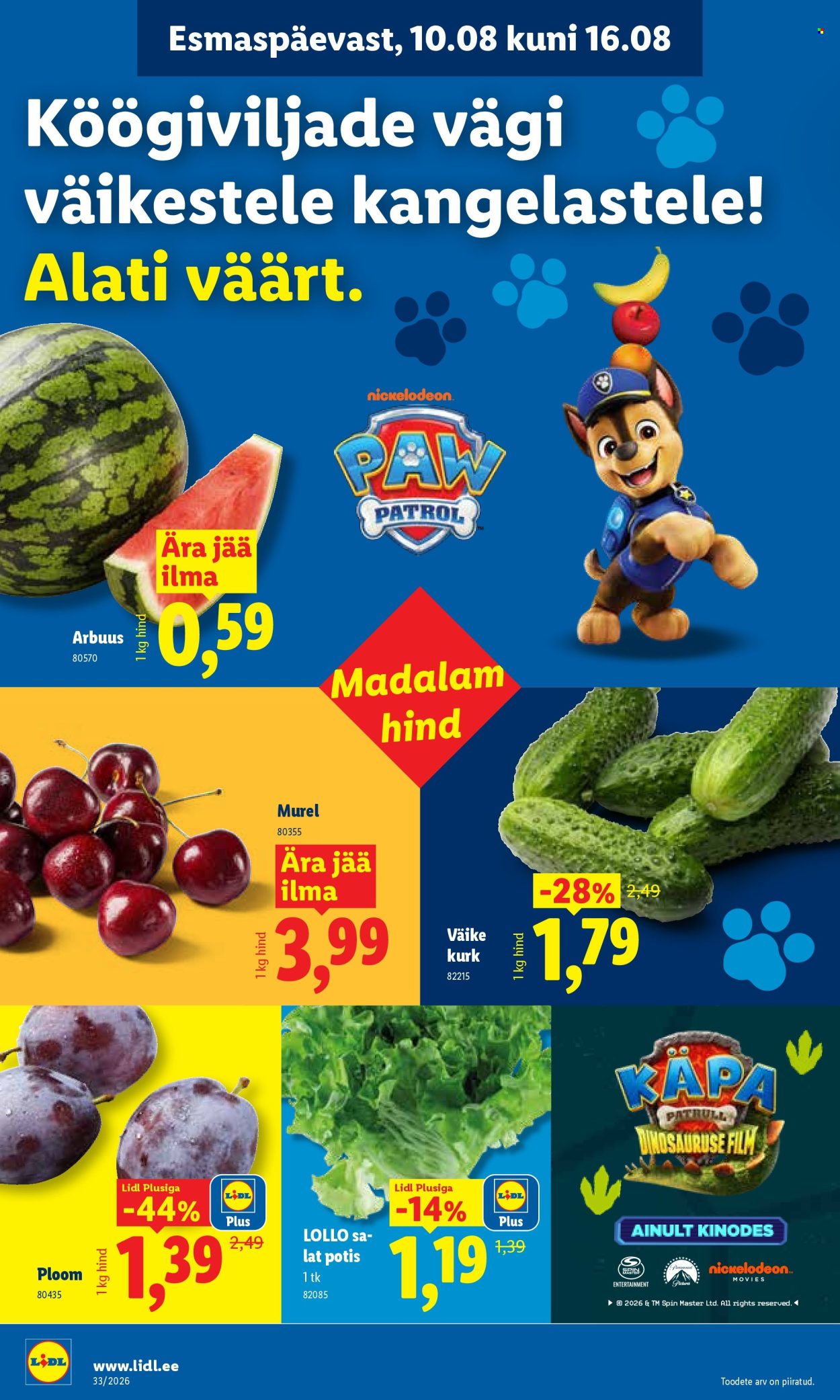 Lidl kliendileht (10.08 - 16.08.2026)