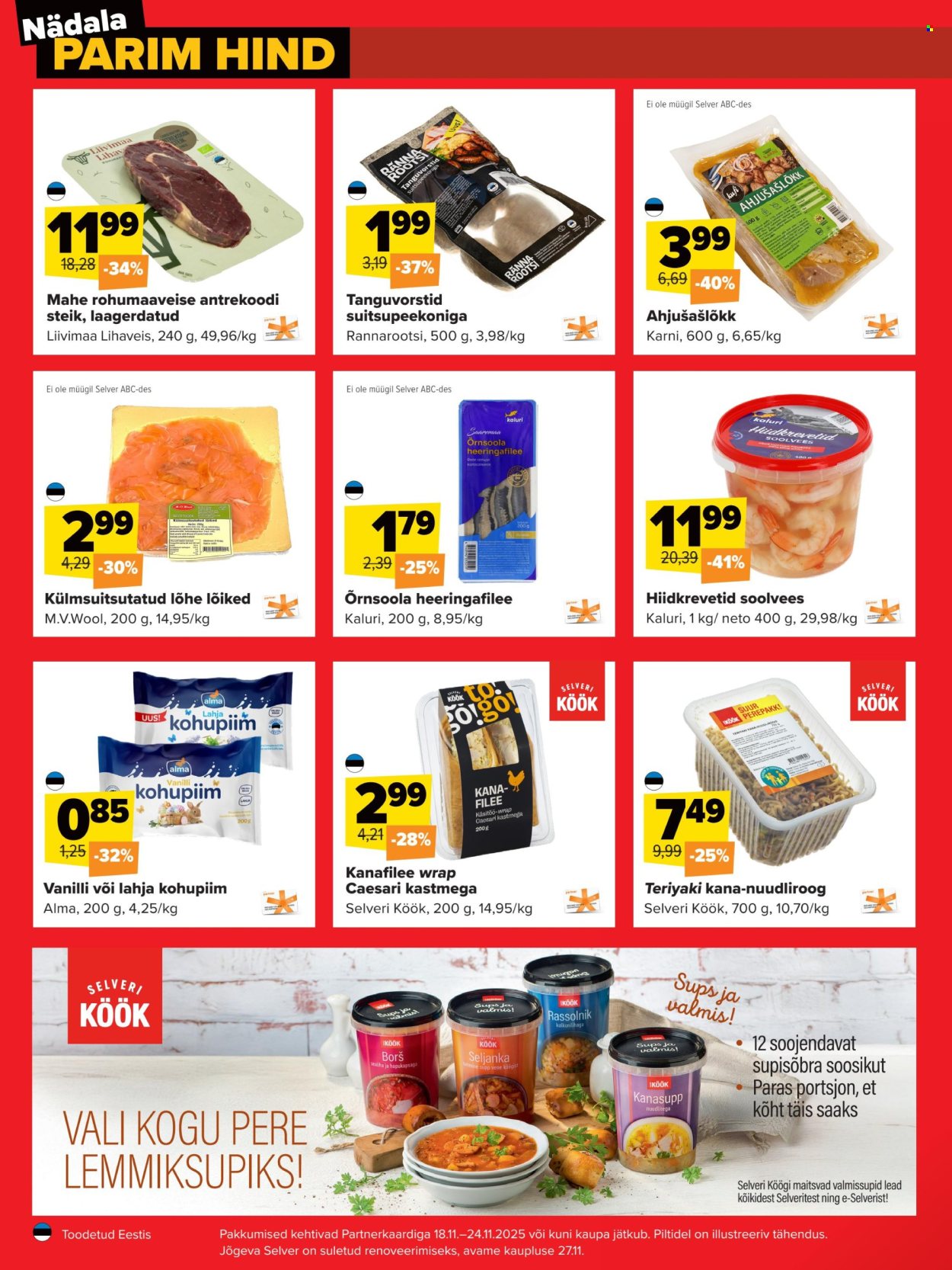 Selver kliendileht - Nädala parim hind (18.11 - 24.11.2025)