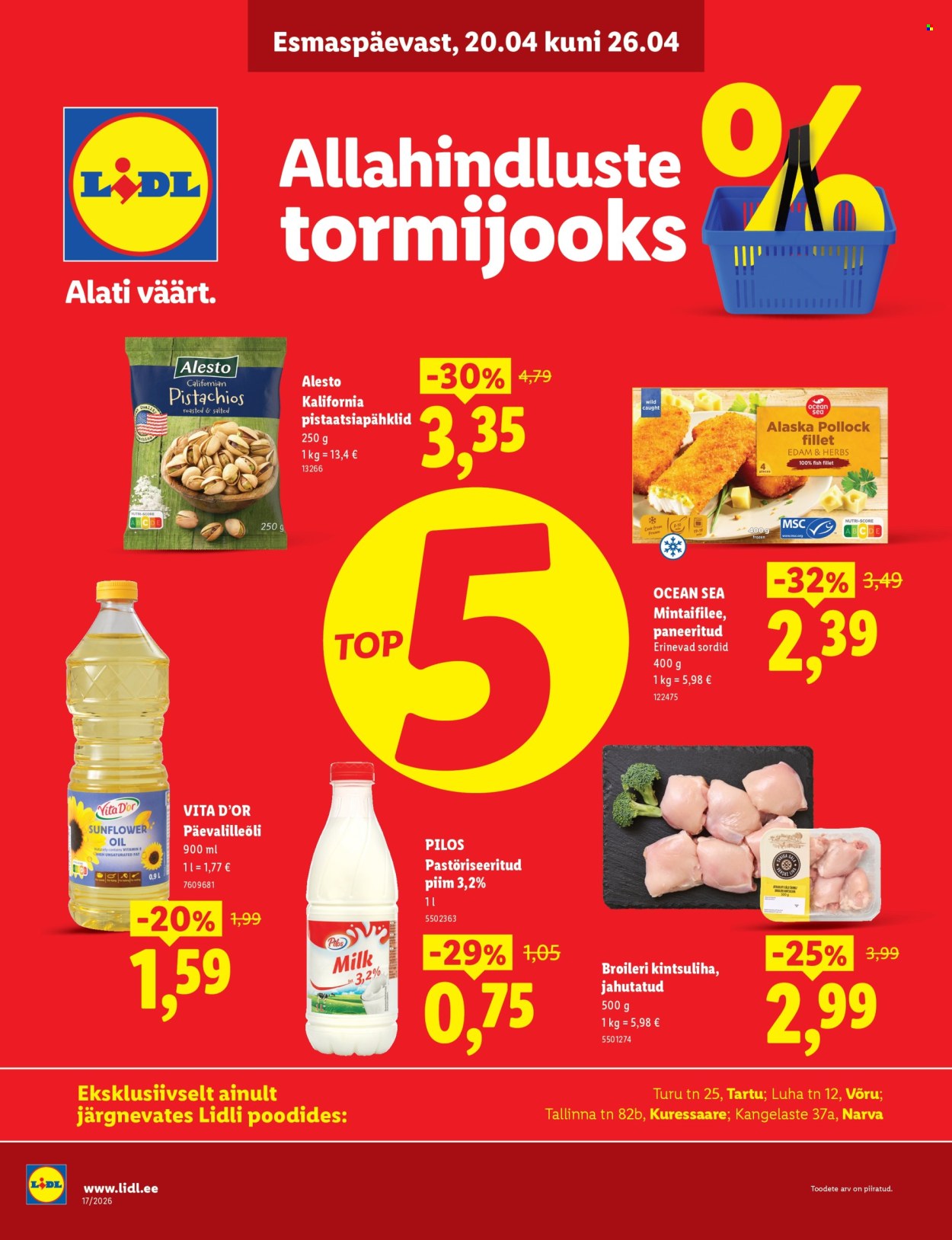 Lidl kliendileht - Allahindluste tormijooks (20.04 - 26.04.2026)
