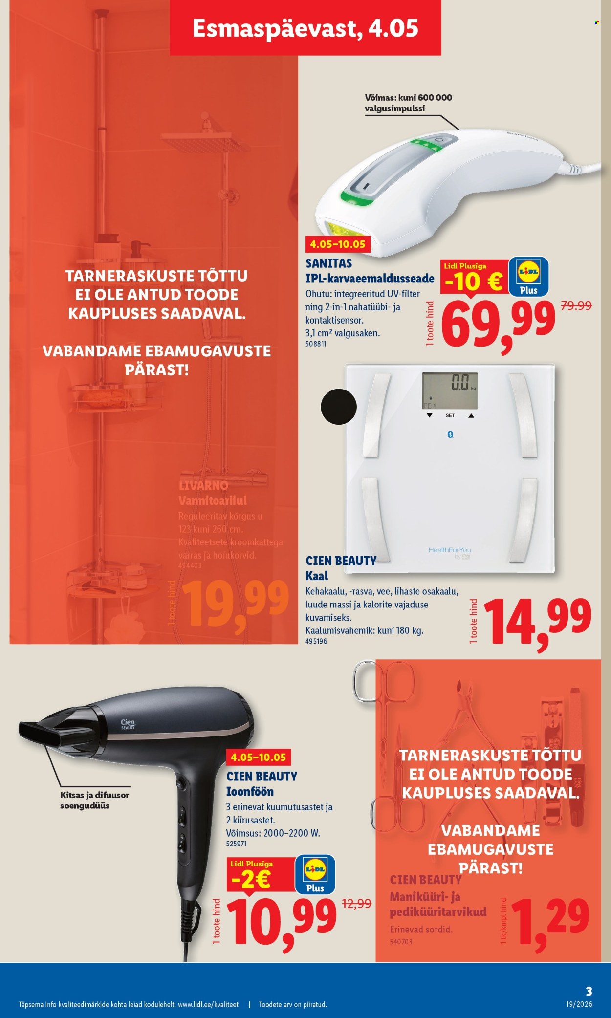Lidl kliendileht - Tööstuskaupade pakkumised (4.05 - 10.05.2026)