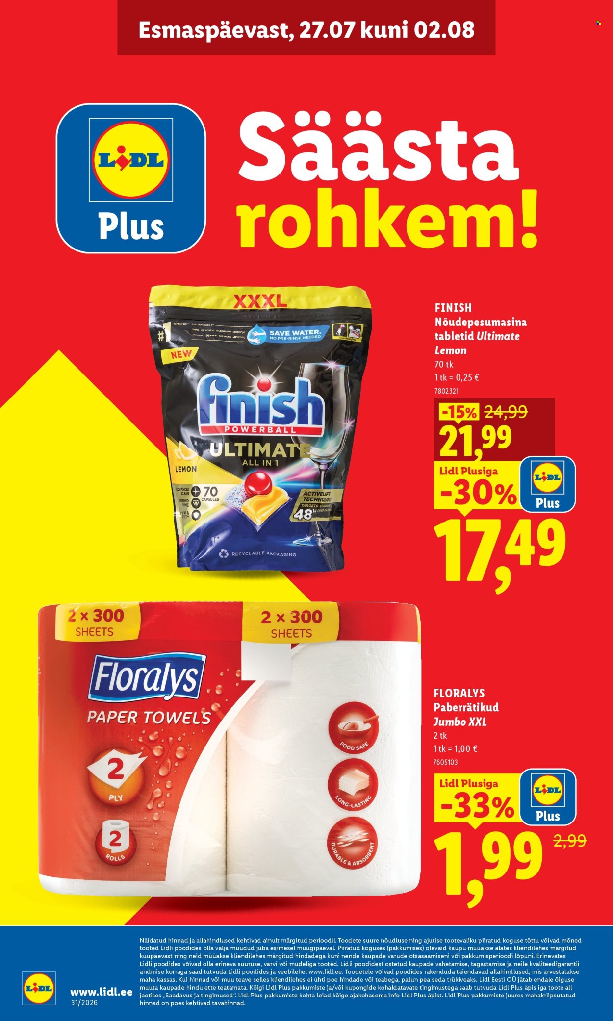 Lidl kliendileht (27.07 - 2.08.2026)
