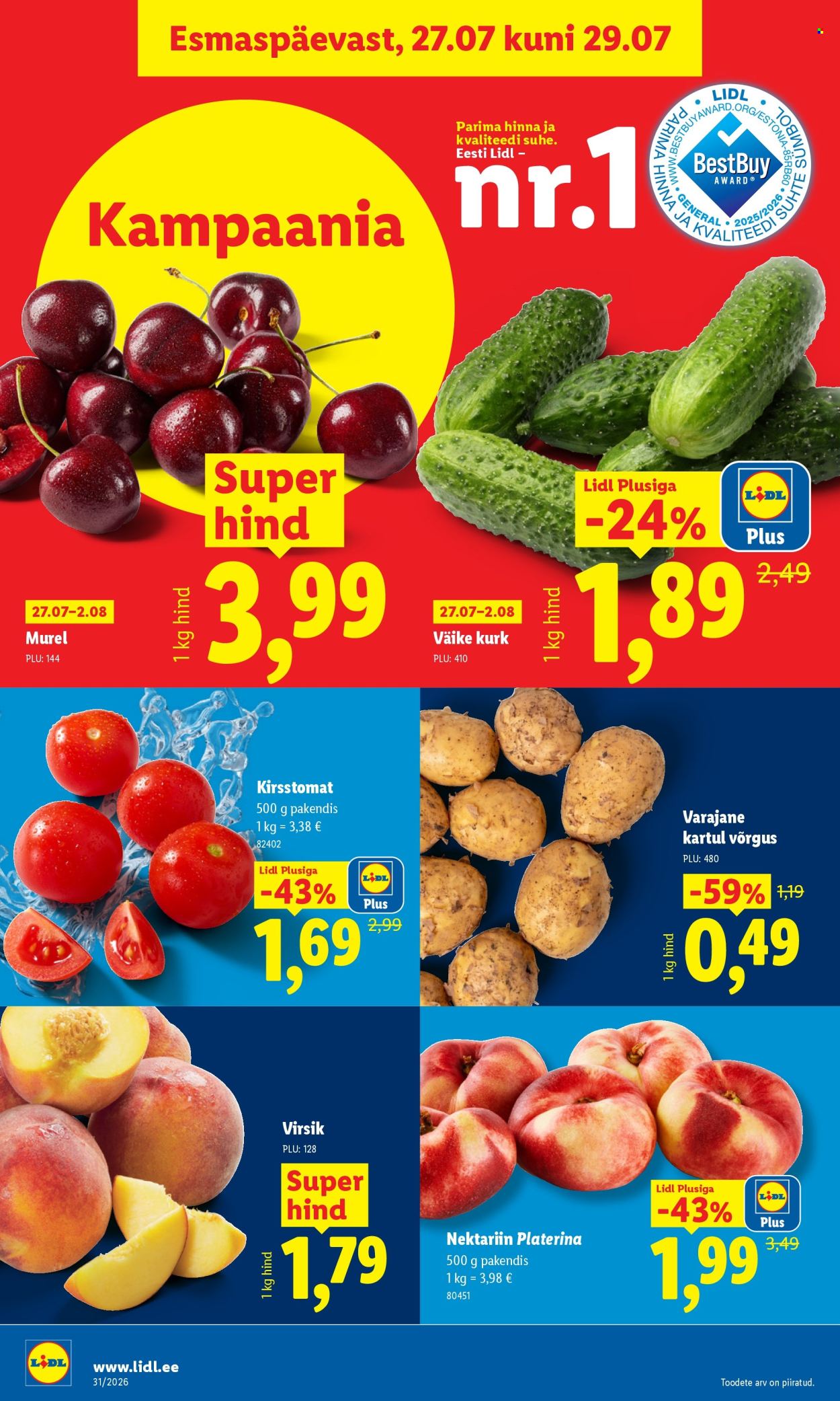 Lidl kliendileht (27.07 - 2.08.2026)