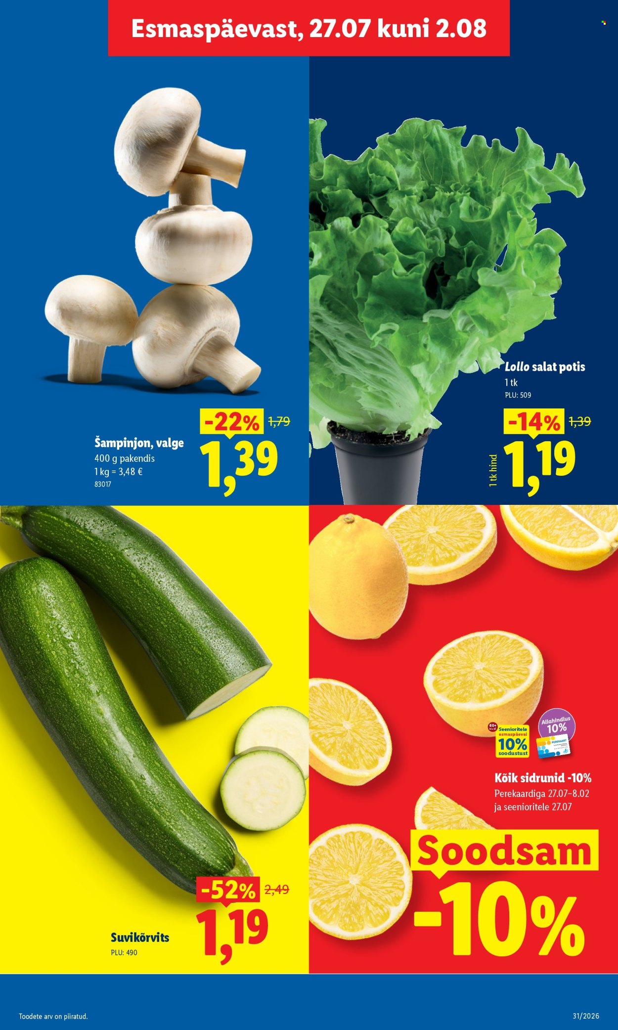 Lidl kliendileht (27.07 - 2.08.2026)