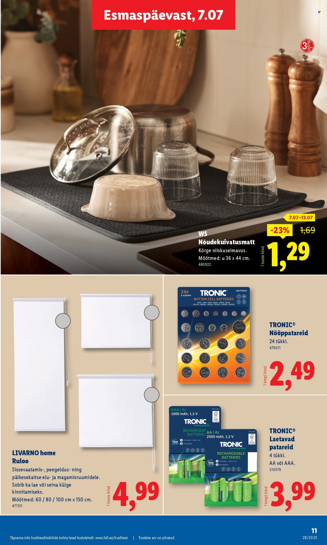 Lidl kliendileht - Tööstuskaupade pakkumised (7.07 - 13.07.2025)