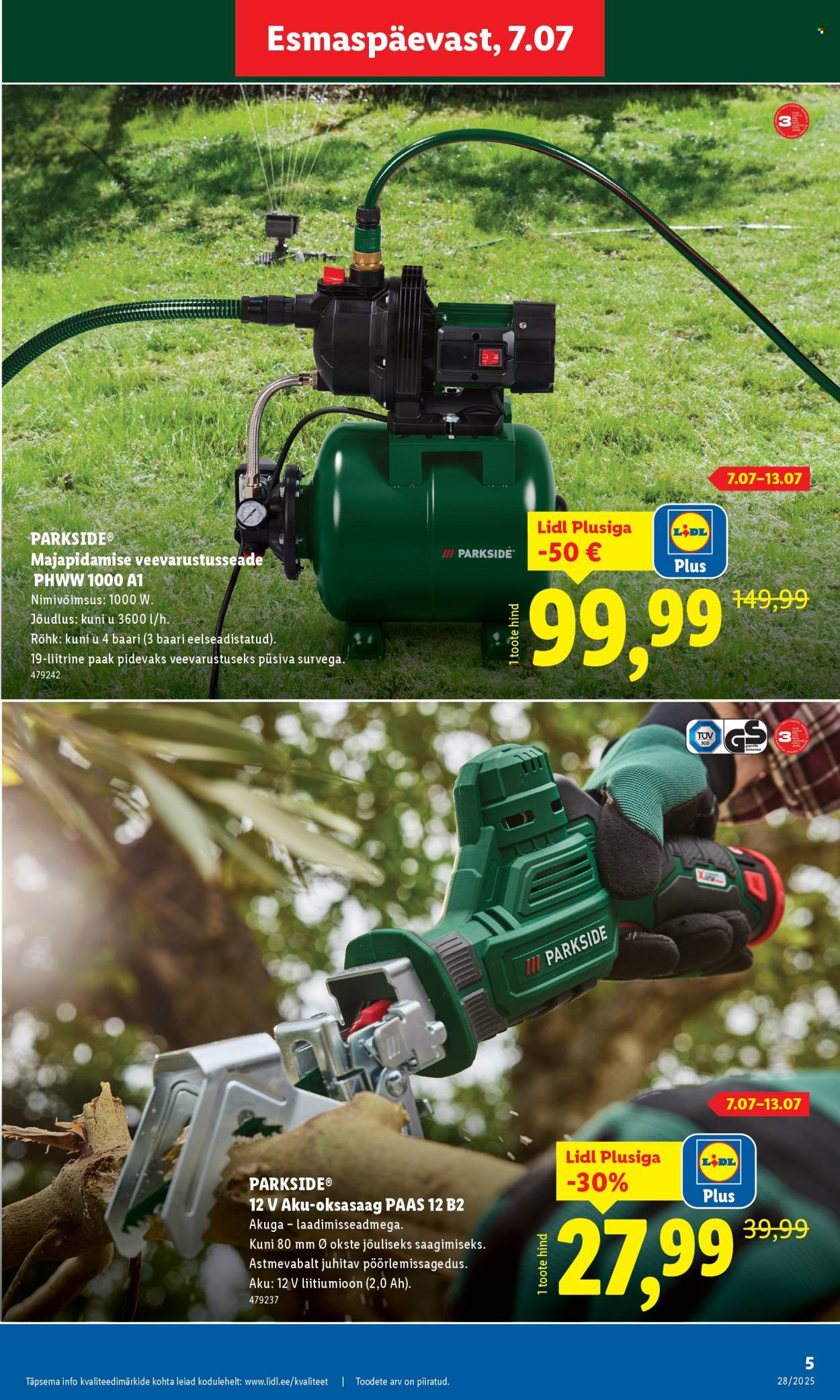 Lidl kliendileht - Tööstuskaupade pakkumised (7.07 - 13.07.2025)