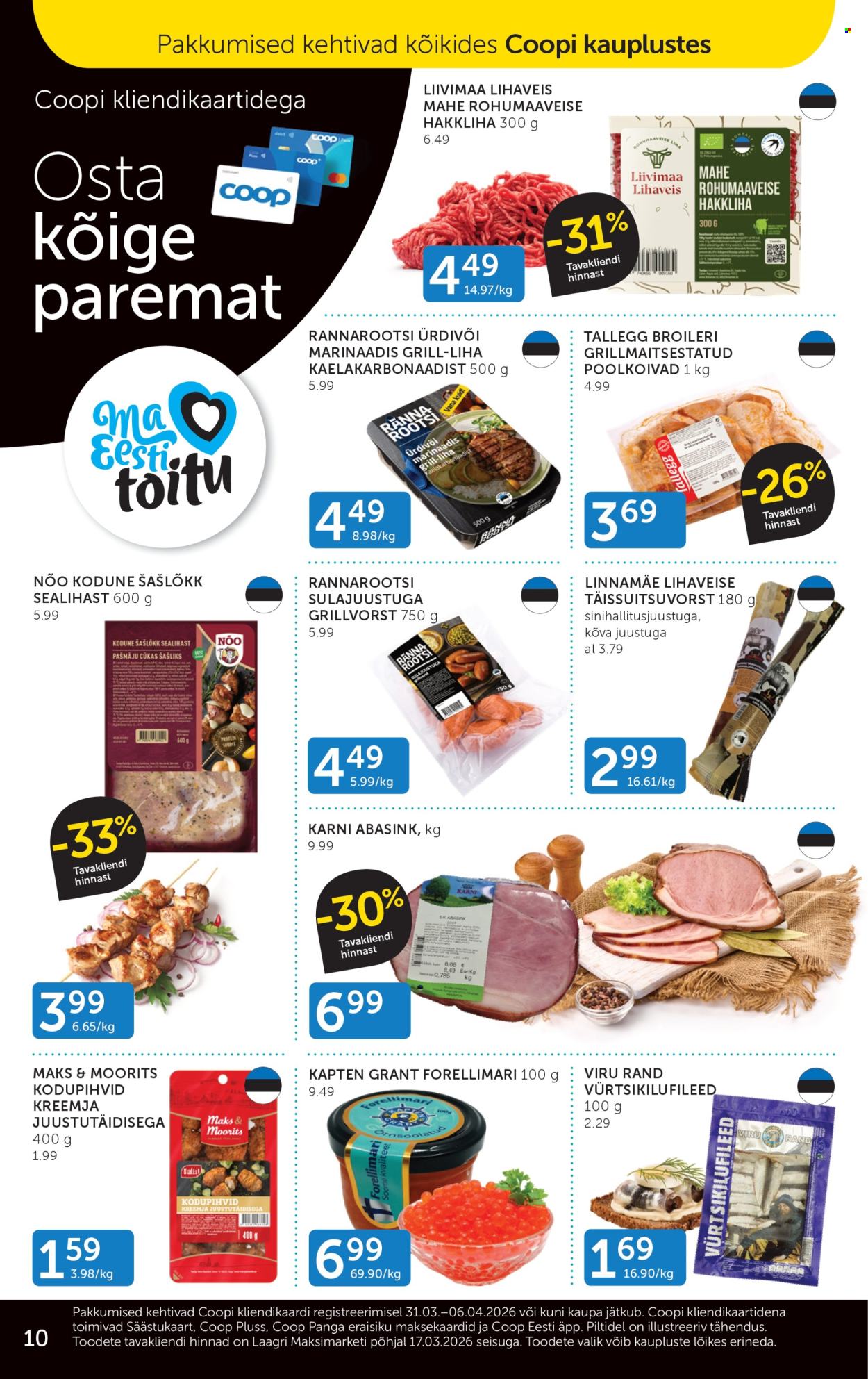 Coop kliendileht (31.03 - 6.04.2026)