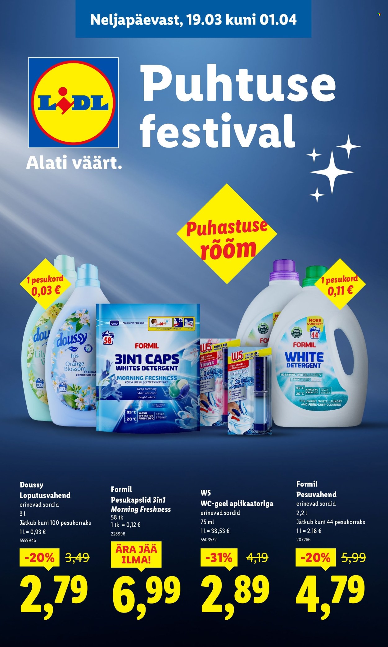 Lidl kliendileht - Puhtuse festival (19.03 - 1.04.2026)