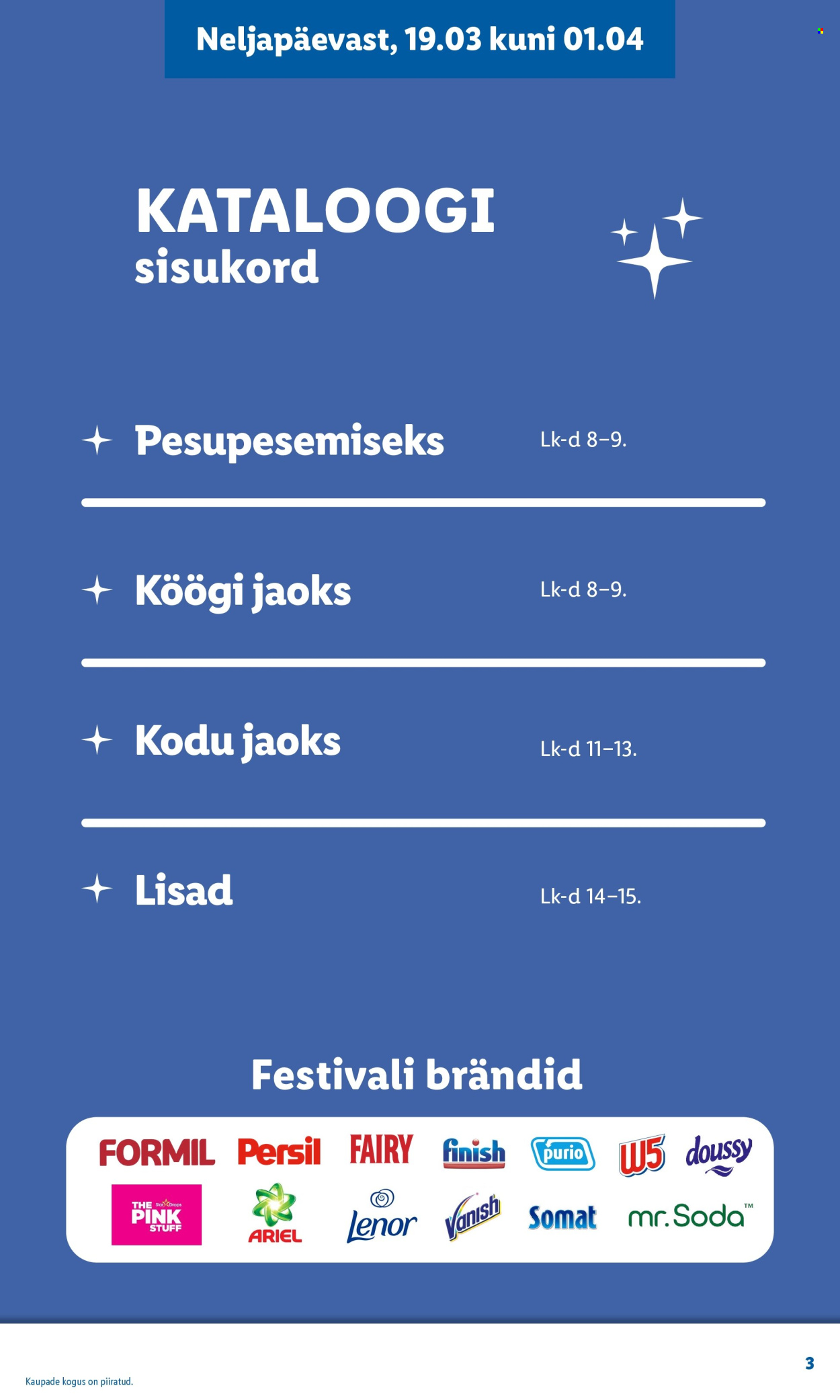 Lidl kliendileht - Puhtuse festival (19.03 - 1.04.2026)