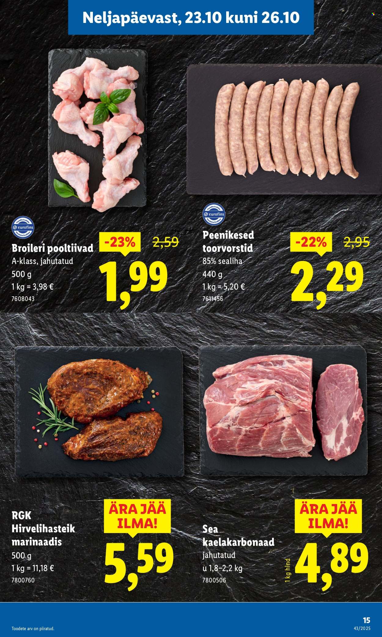 Lidl kliendileht - Nädalalõpu pakkumised (23.10 - 26.10.2025)