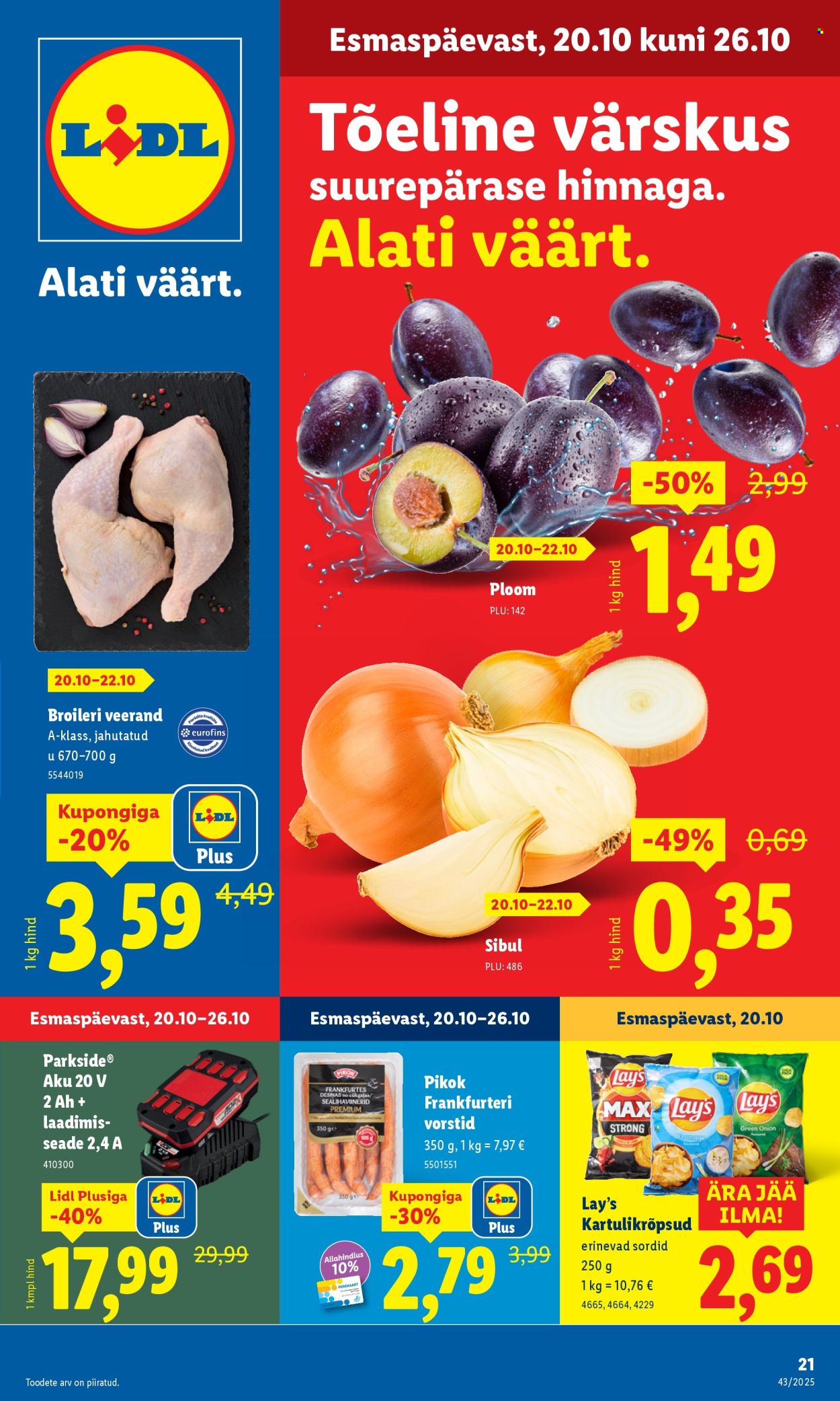 Lidl kliendileht - Nädalalõpu pakkumised (23.10 - 26.10.2025)