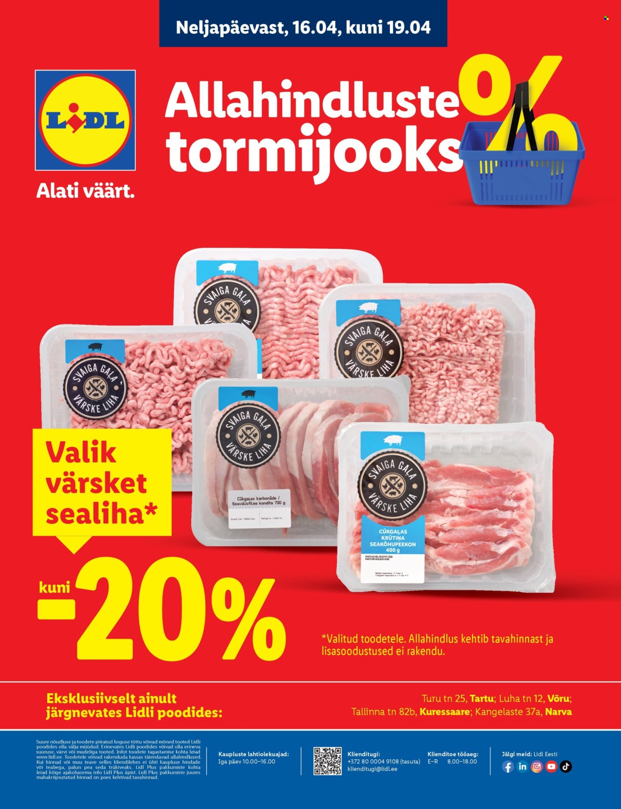 Lidl kliendileht - Allahindluste tormijooks (13.04 - 19.04.2026)