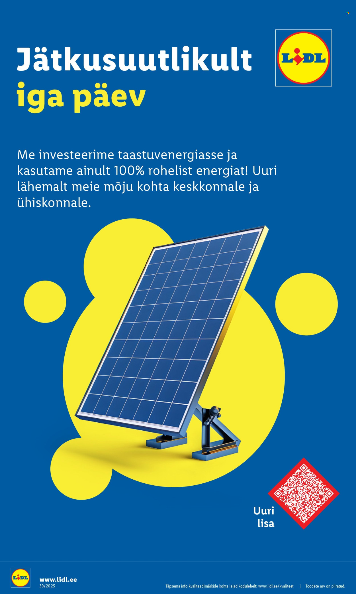 Lidl kliendileht - Kliendileht (22.09 - 28.09.2025)